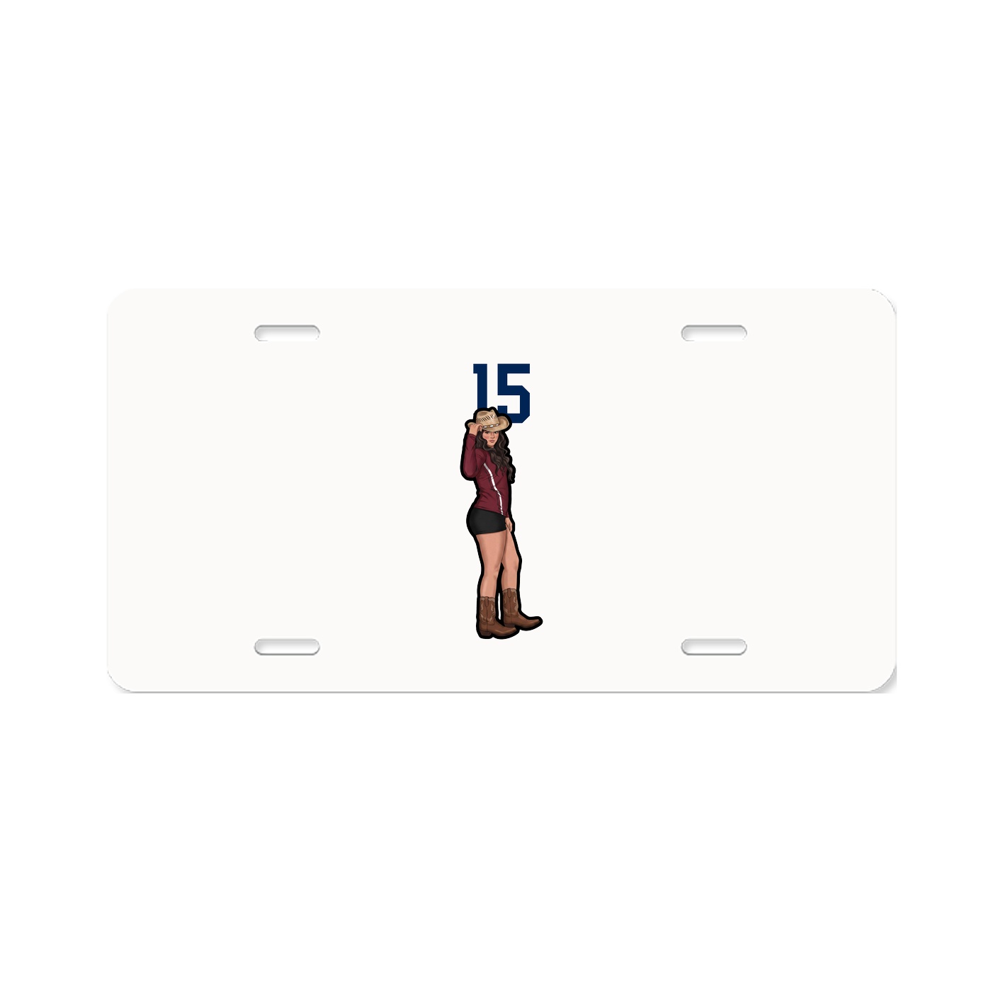License Plate — Number Top in Classic