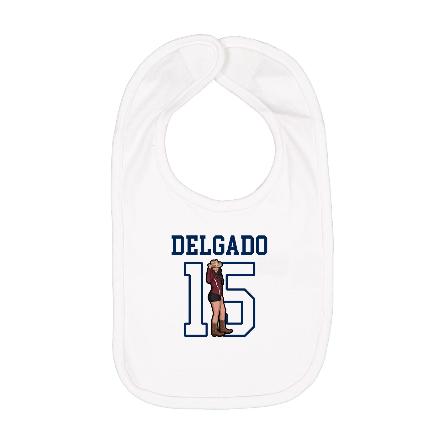 Infant Bib — Shirsey in White