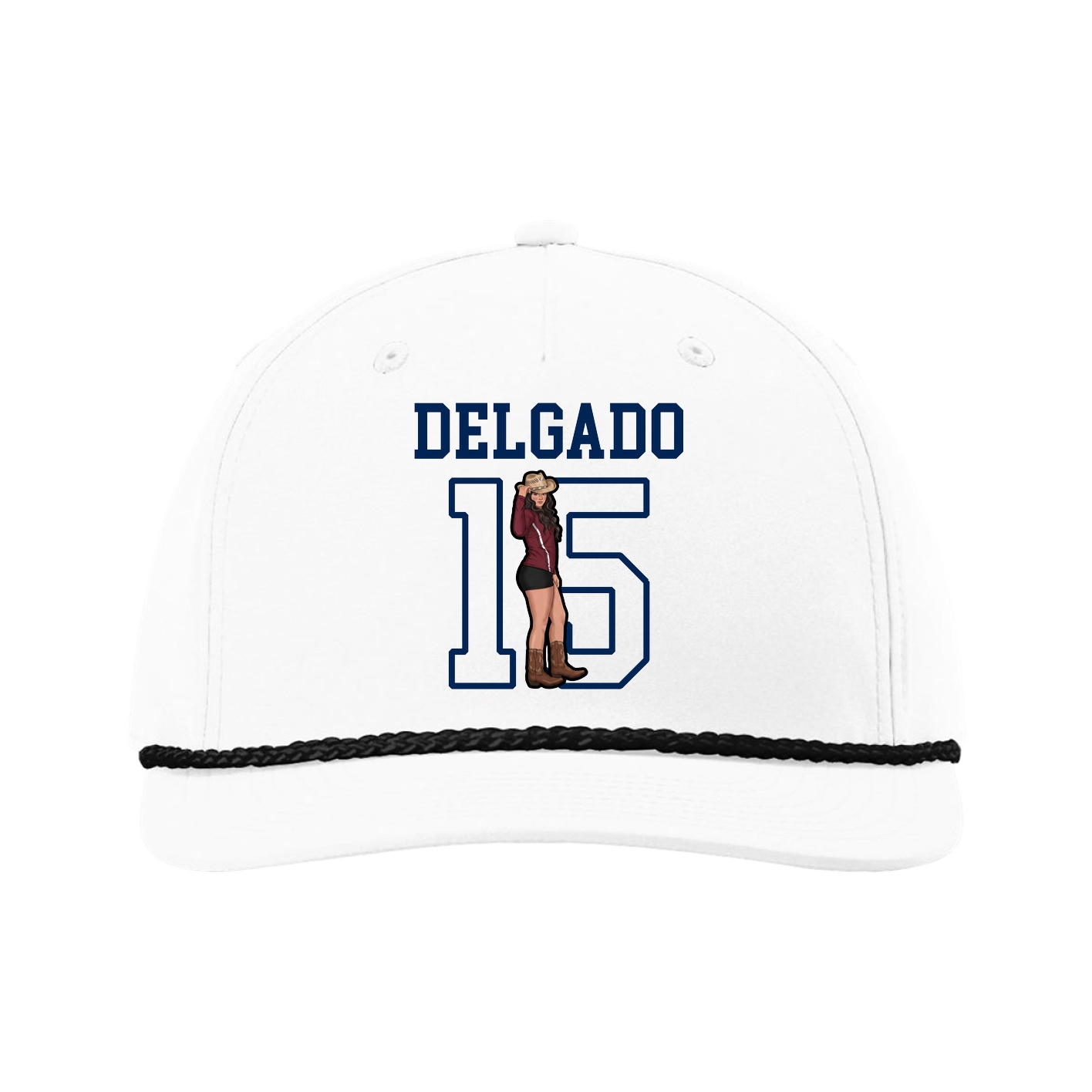 Five-Panel Classic Rope Cap — Shirsey in White