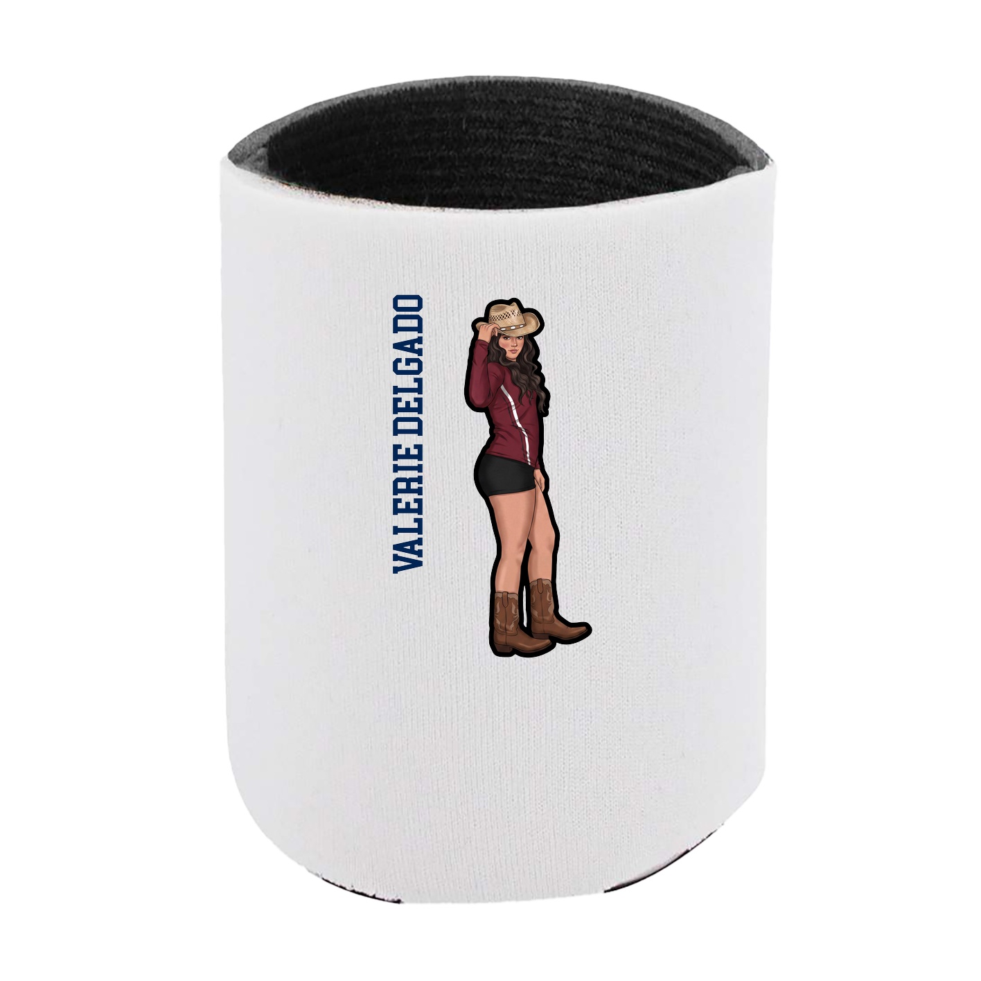 Can Holder — Name Vertical in White