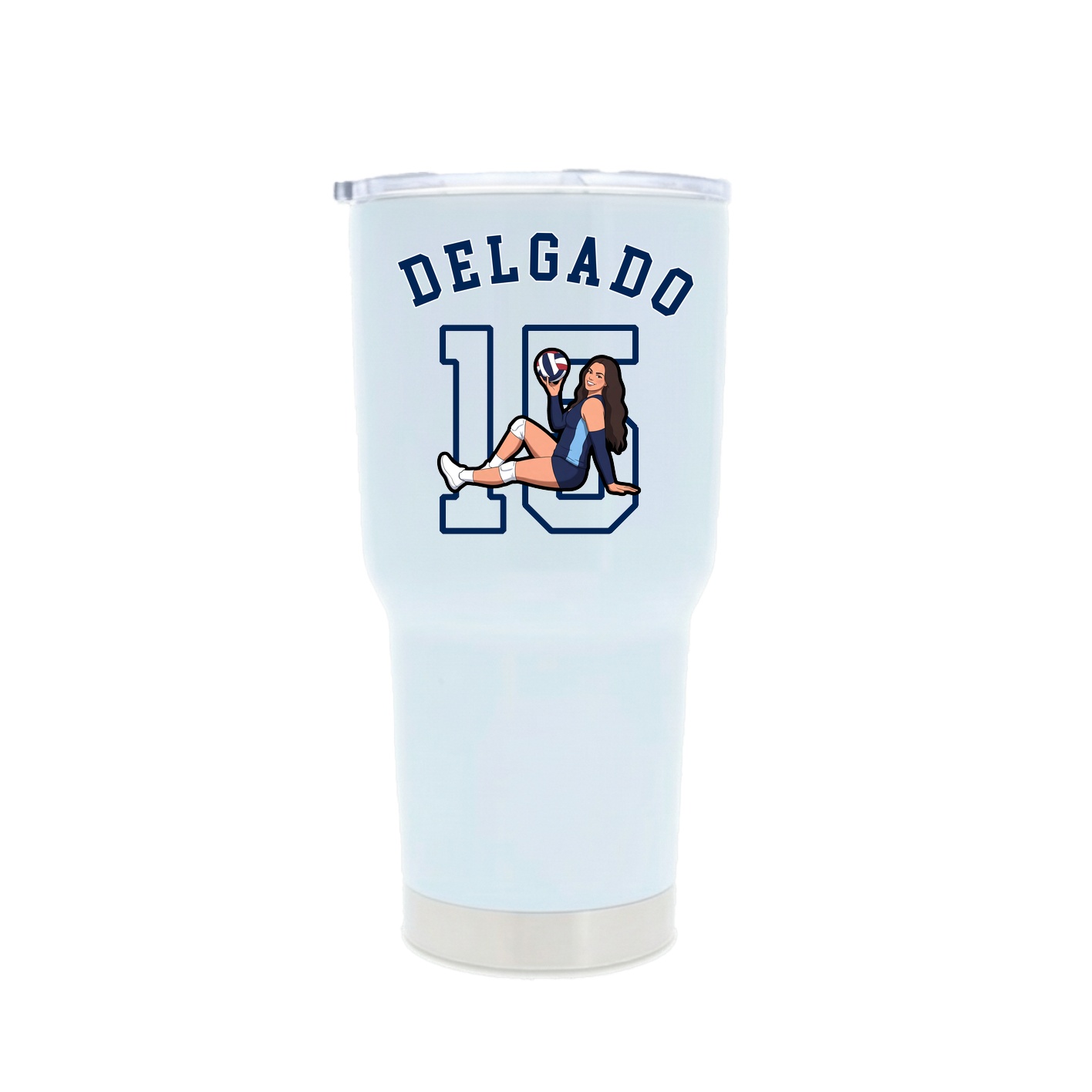 30oz Stainless Steel Tumbler — Shirsey Arch in White