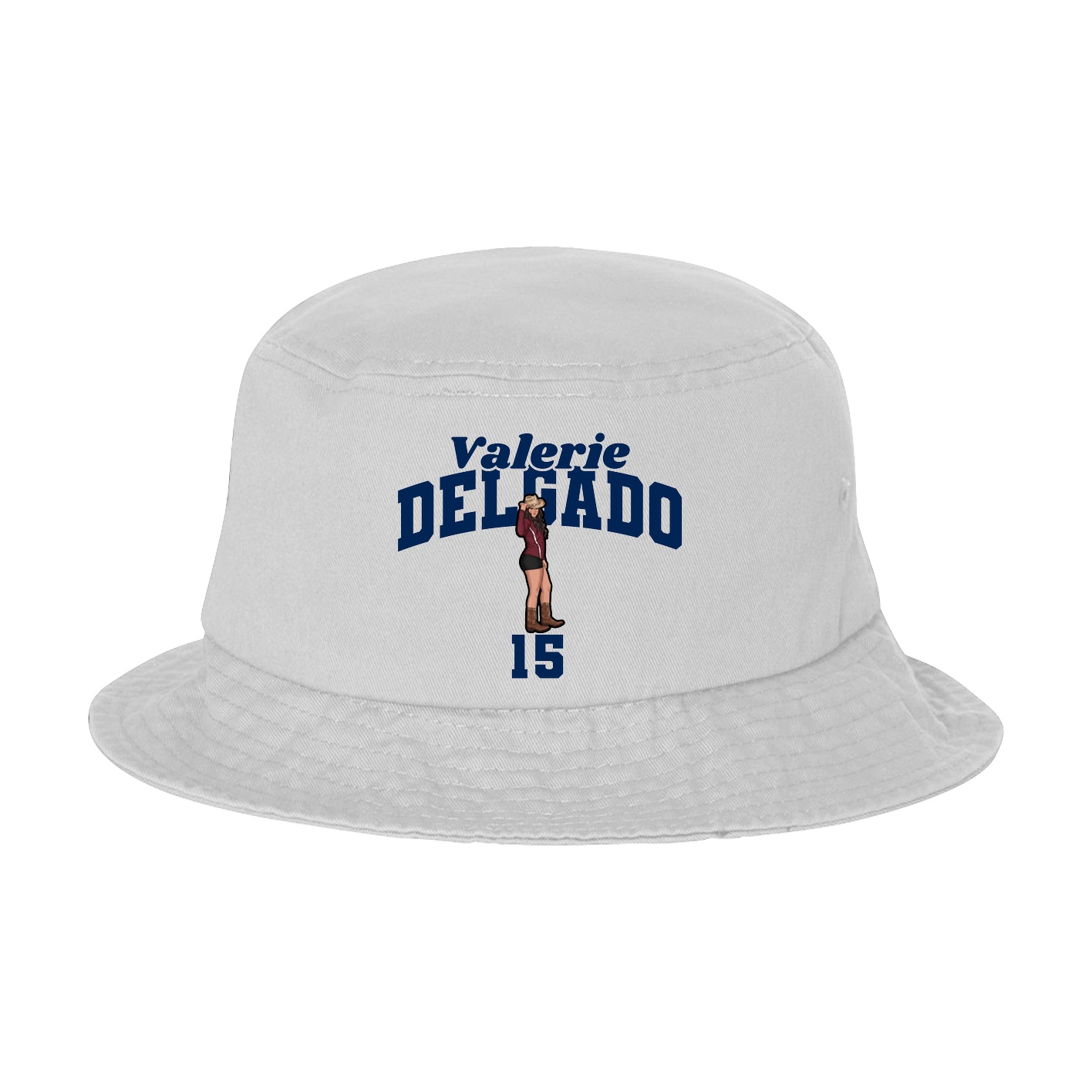 Bucket Cap — Signature Arch in White