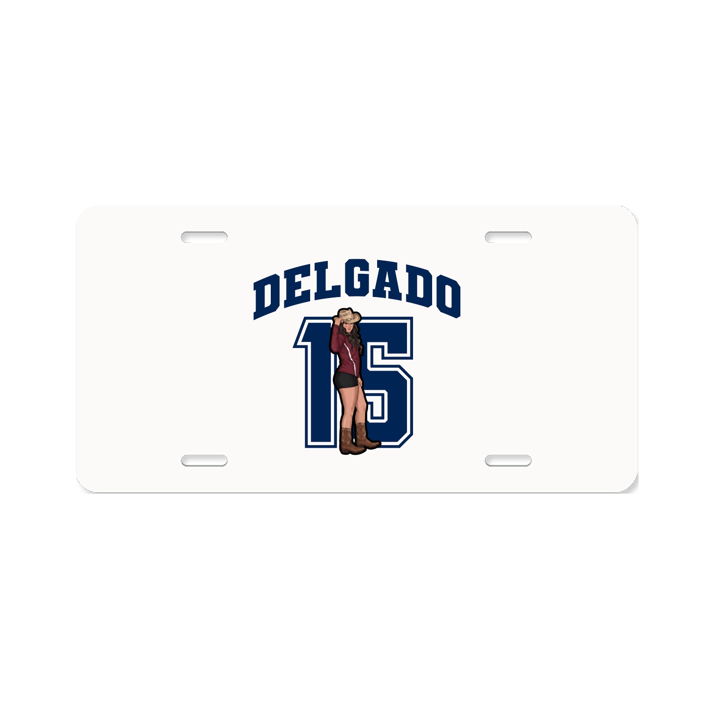 License Plate — Number in Classic