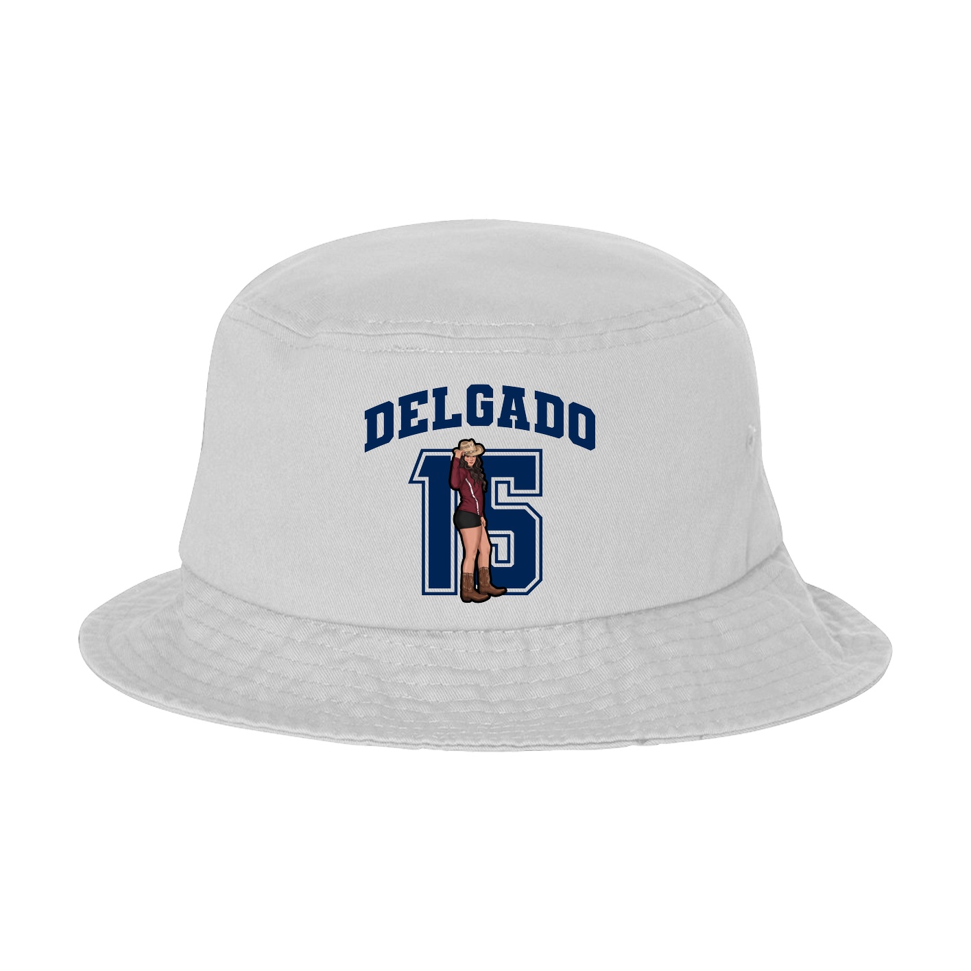 Bucket Cap — Number in White