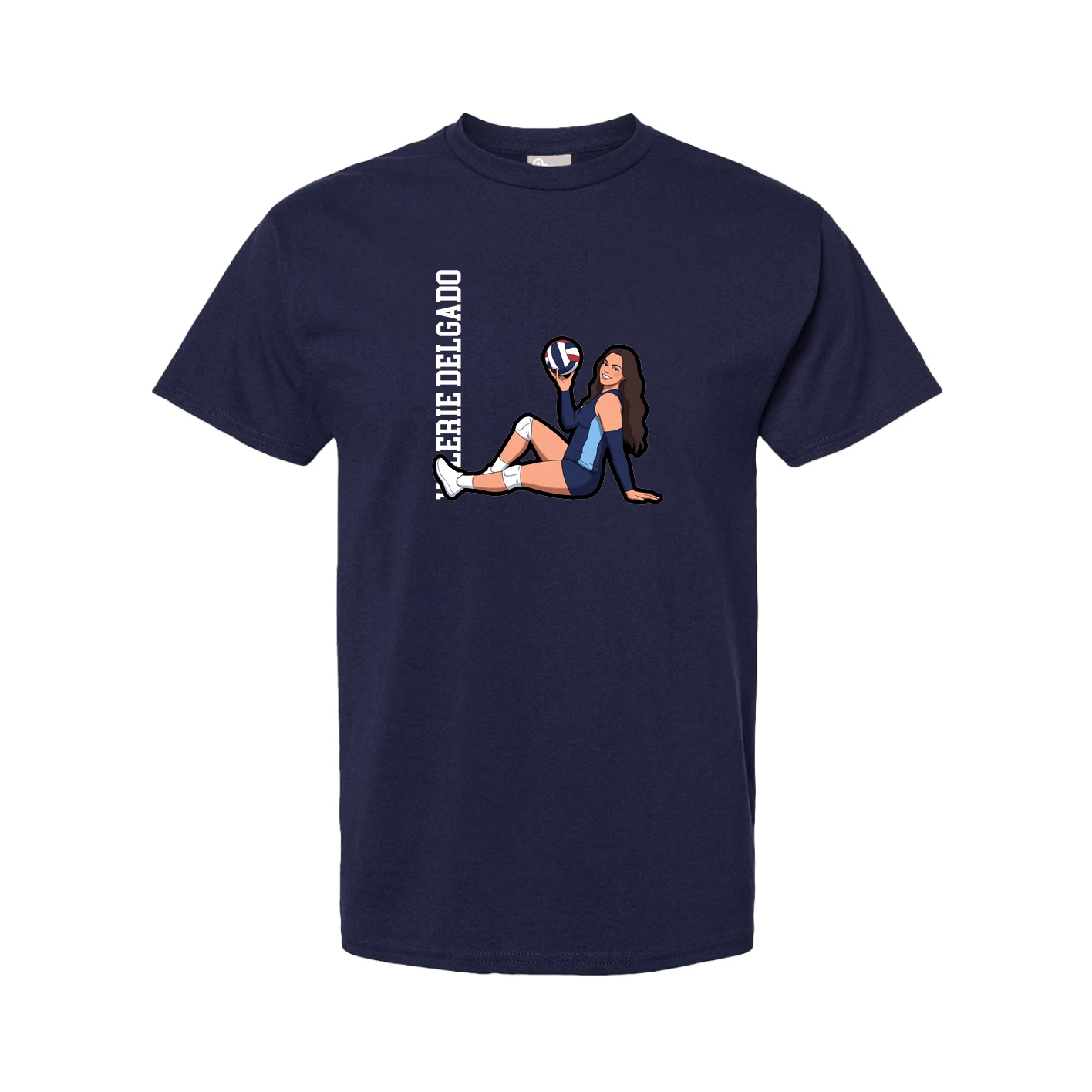 Tee — Name Vertical in Navy