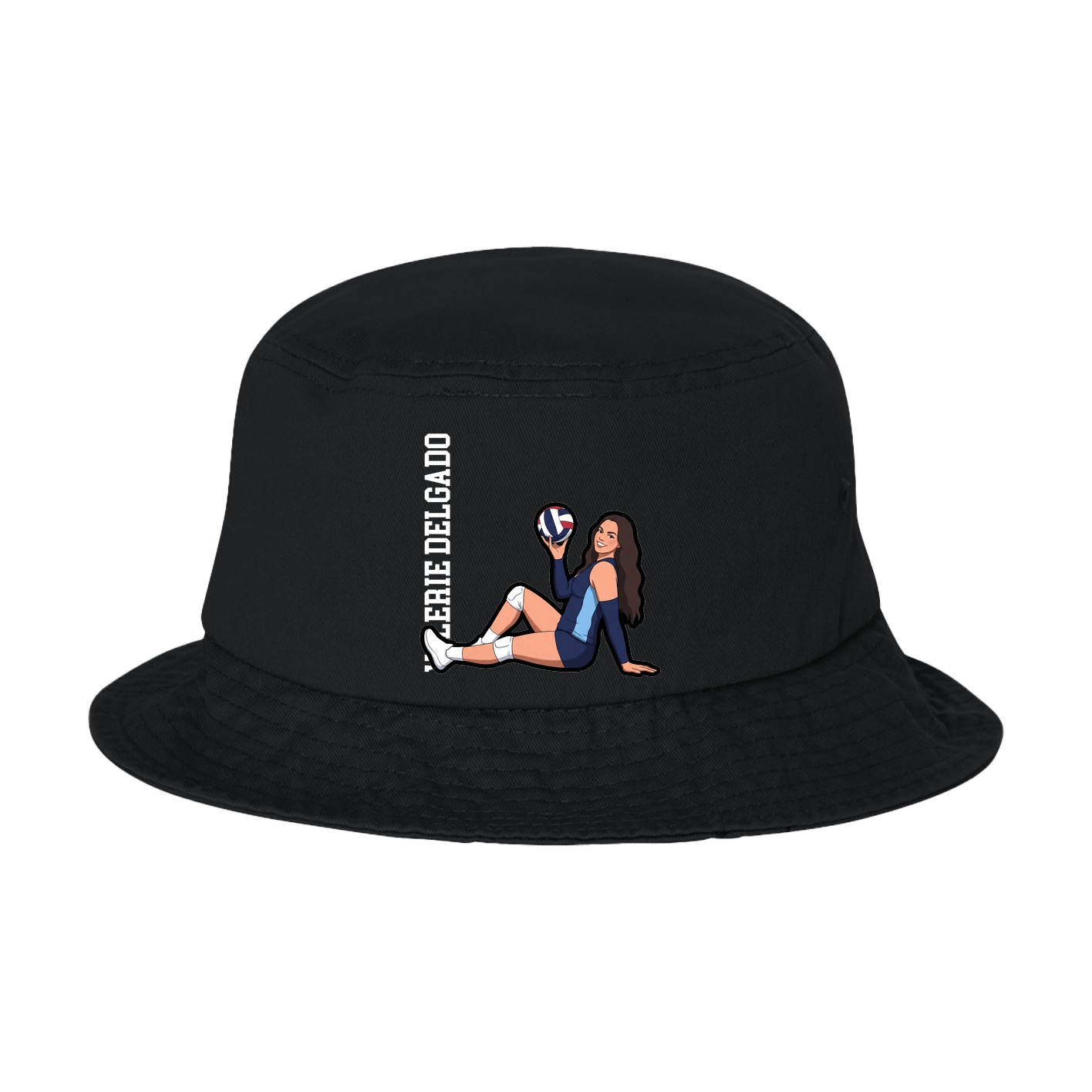 Bucket Cap — Name Vertical in Black