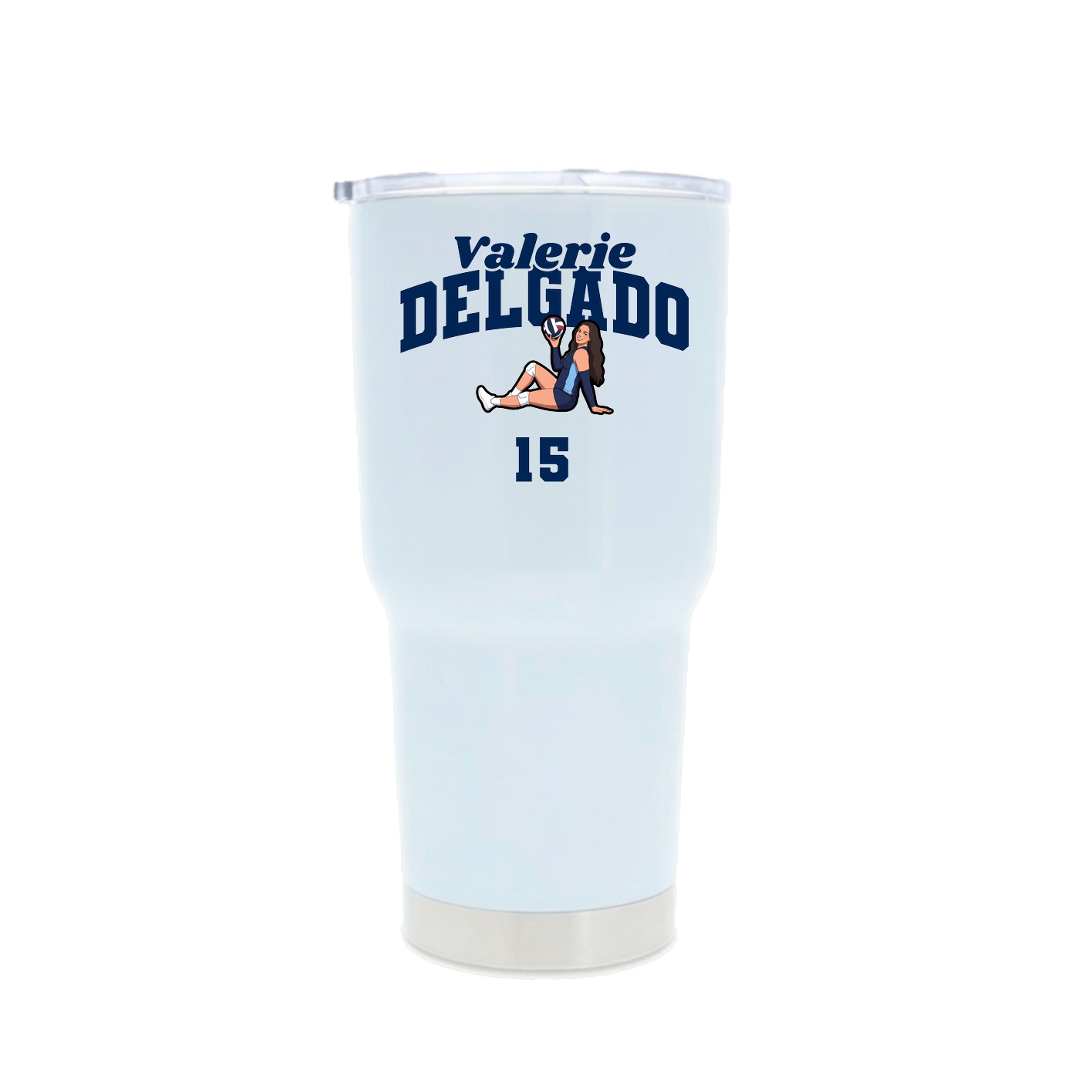 30oz Stainless Steel Tumbler — Signature Arch in White