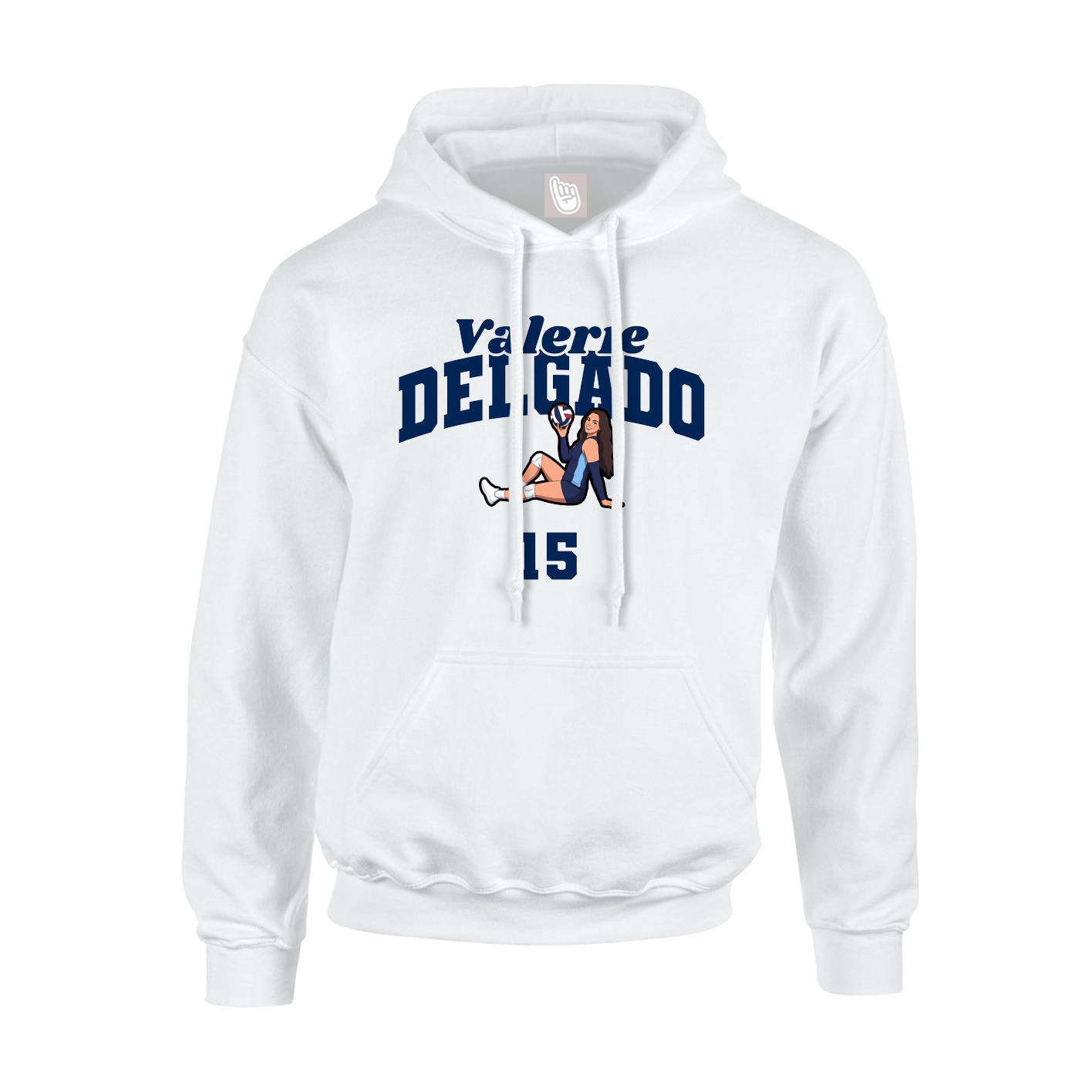 Youth Hoodie — Signature Arch in White