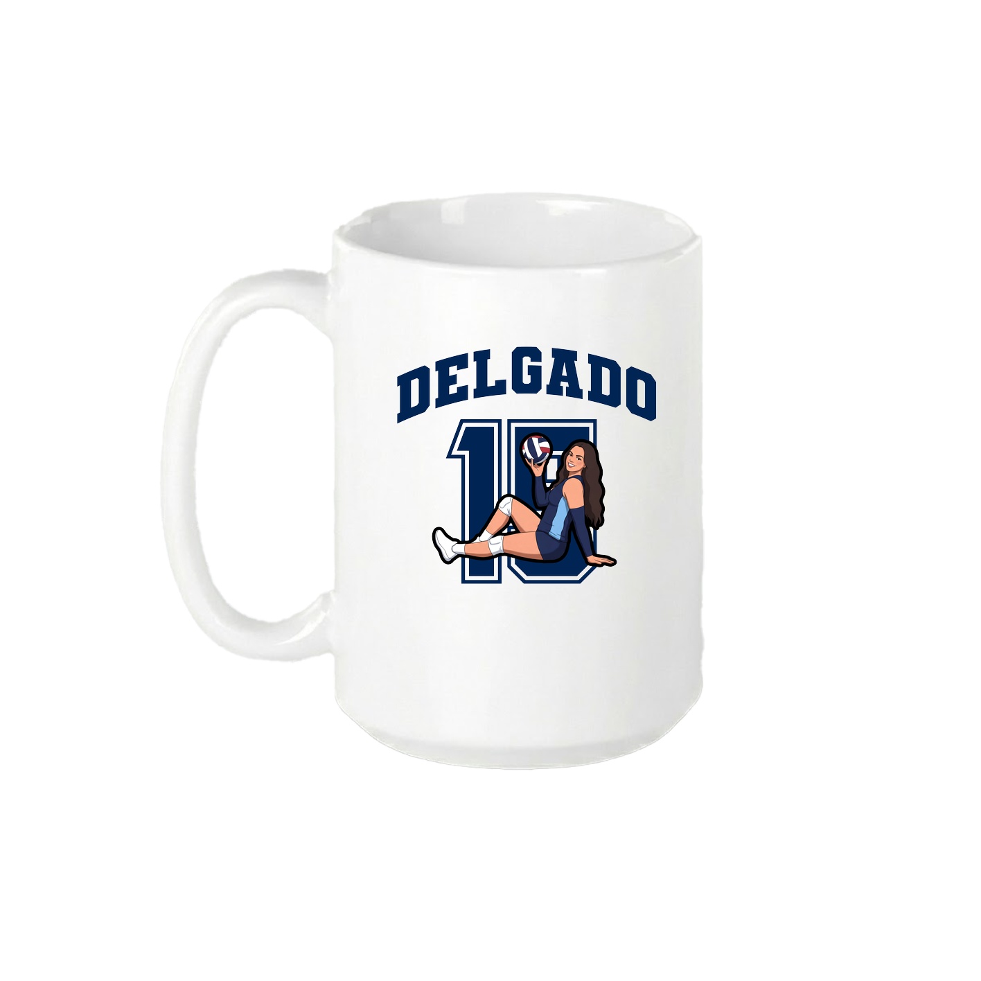 15oz Coffee Mug — Number in White