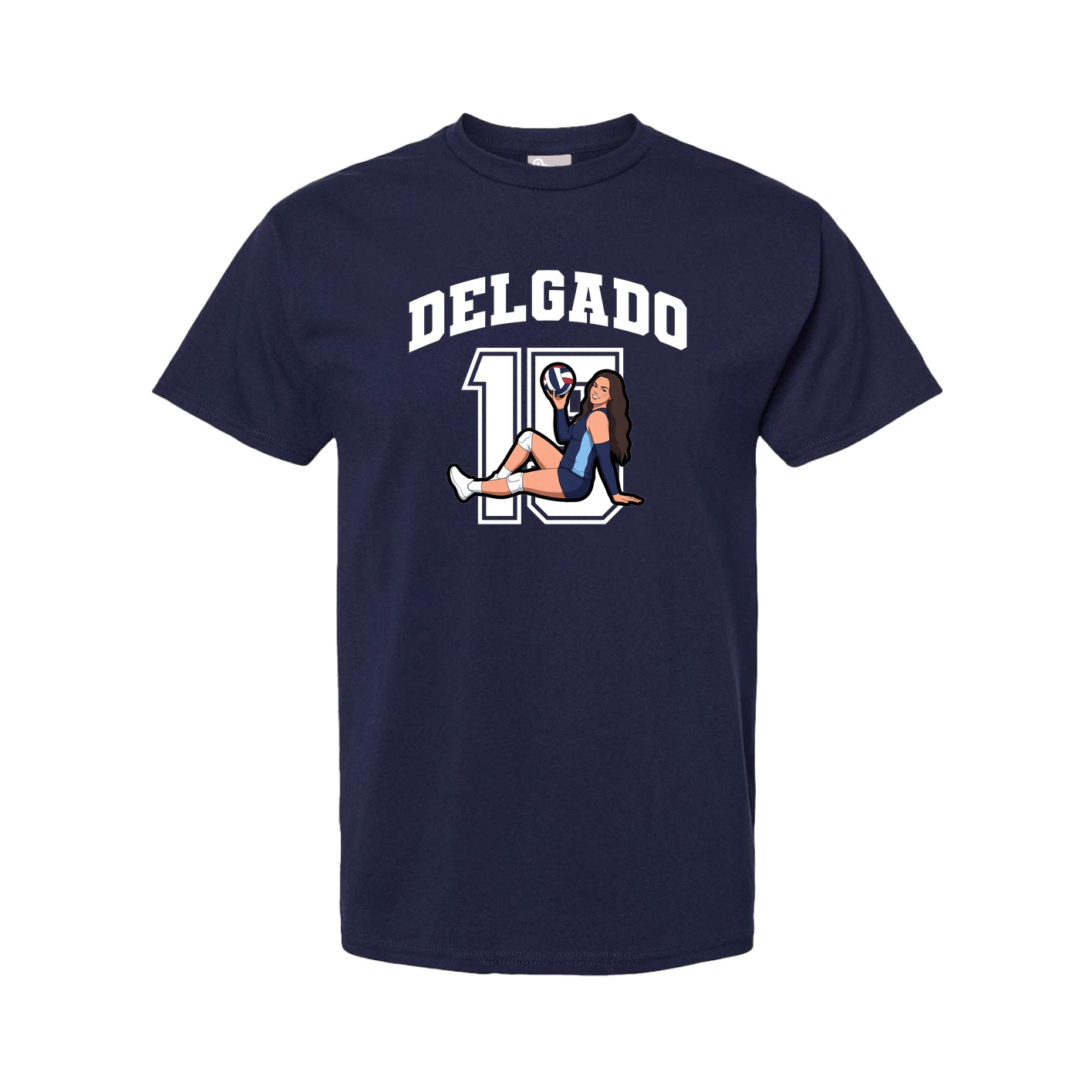 Youth Tee — Number in Navy