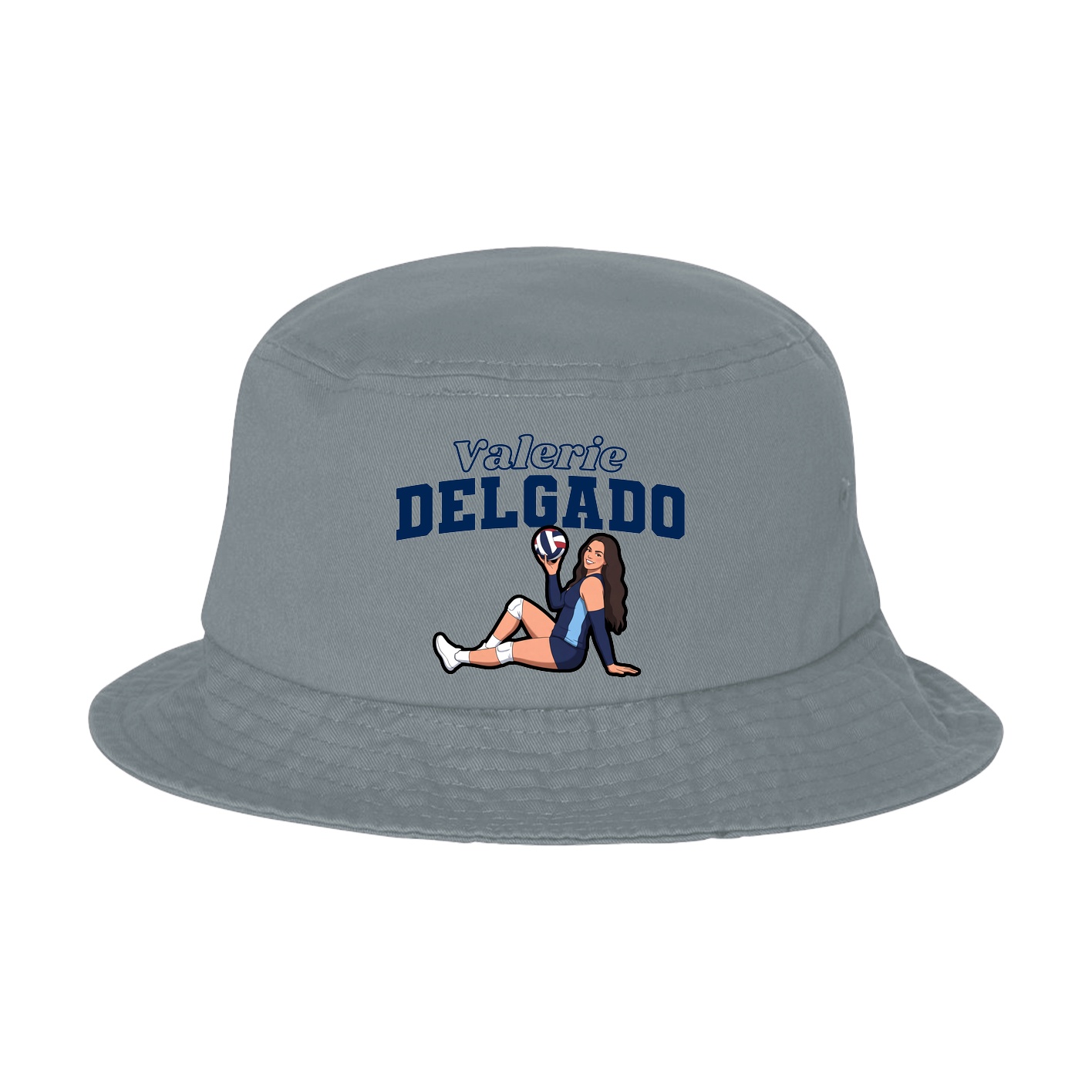 Bucket Cap — Name Arch in Grey