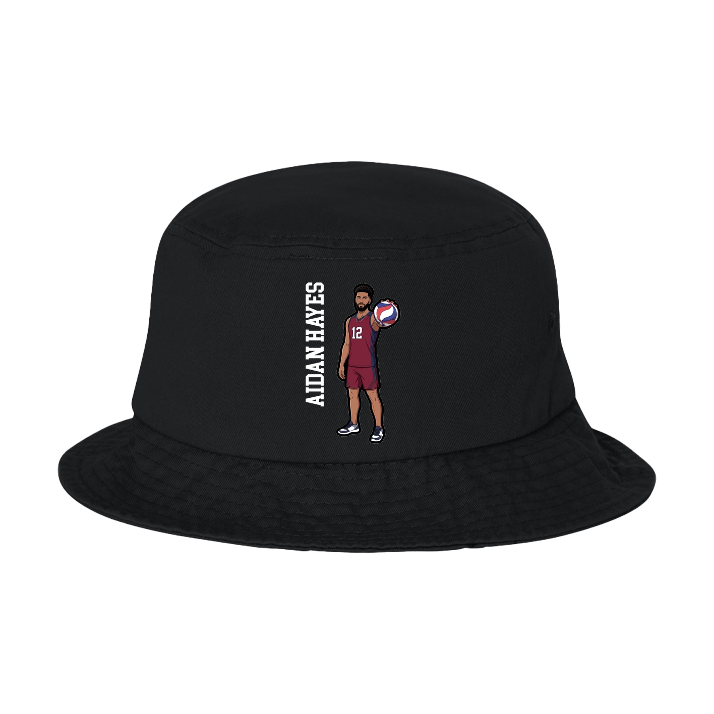 Bucket Cap — Name Vertical in Black
