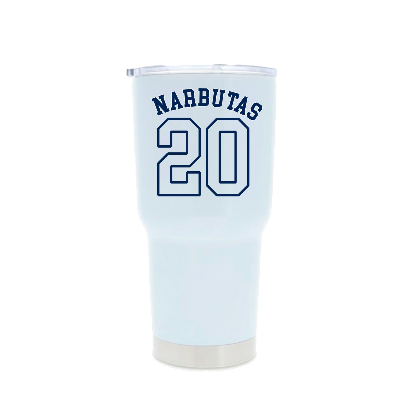 30oz Stainless Steel Tumbler — Shirsey Arch in White