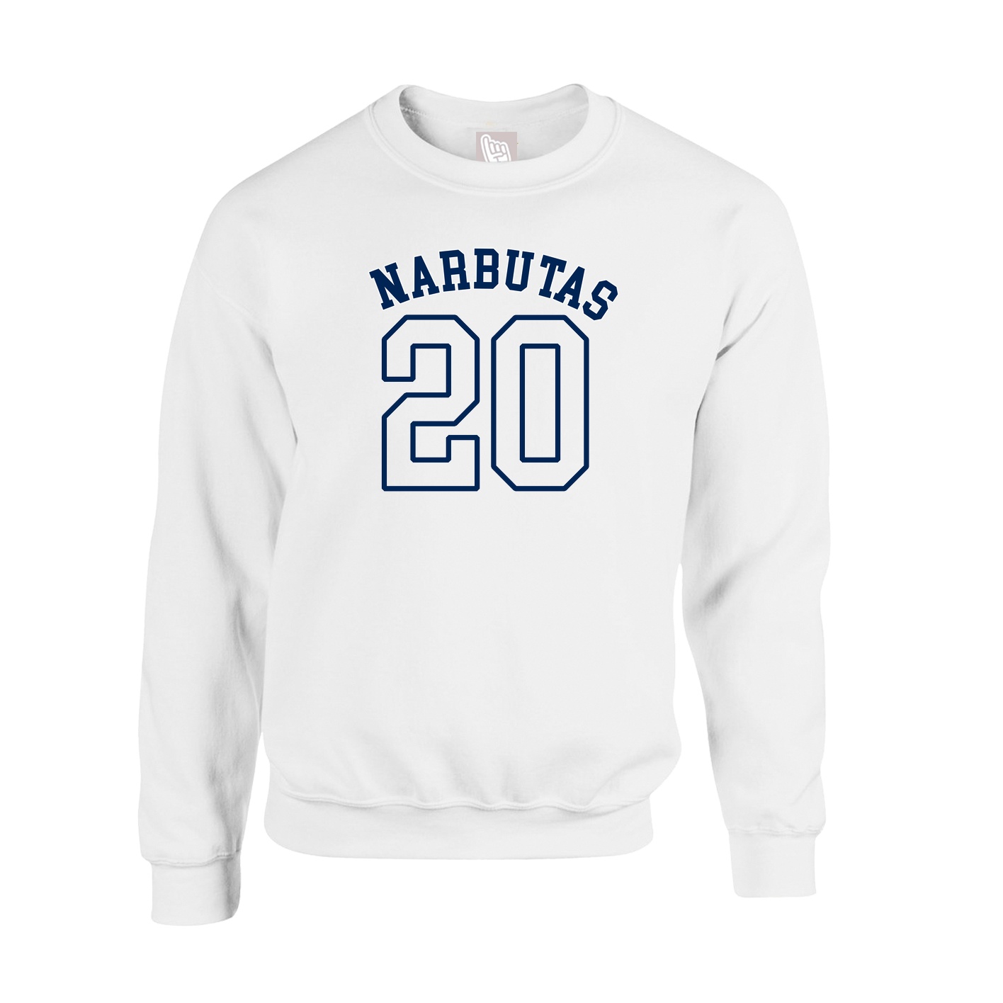 Fleece Crew — Shirsey Arch in White