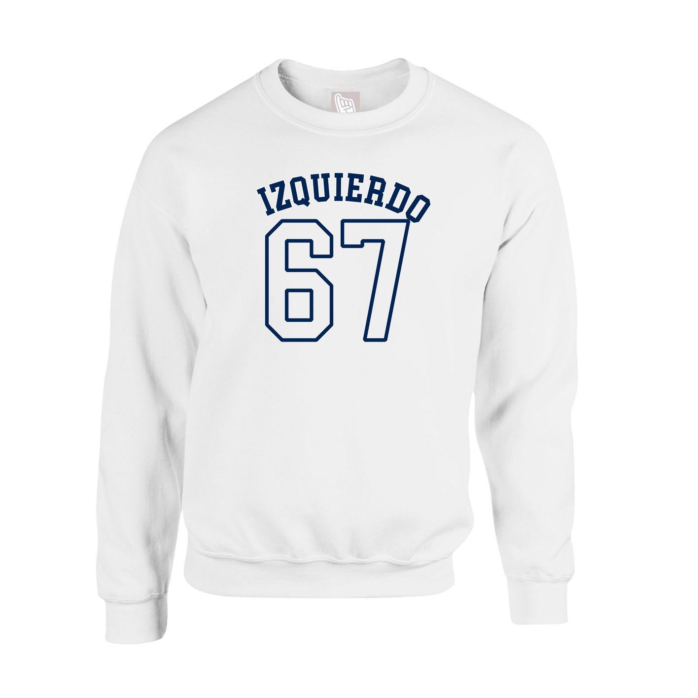 Fleece Crew — Shirsey Arch in White