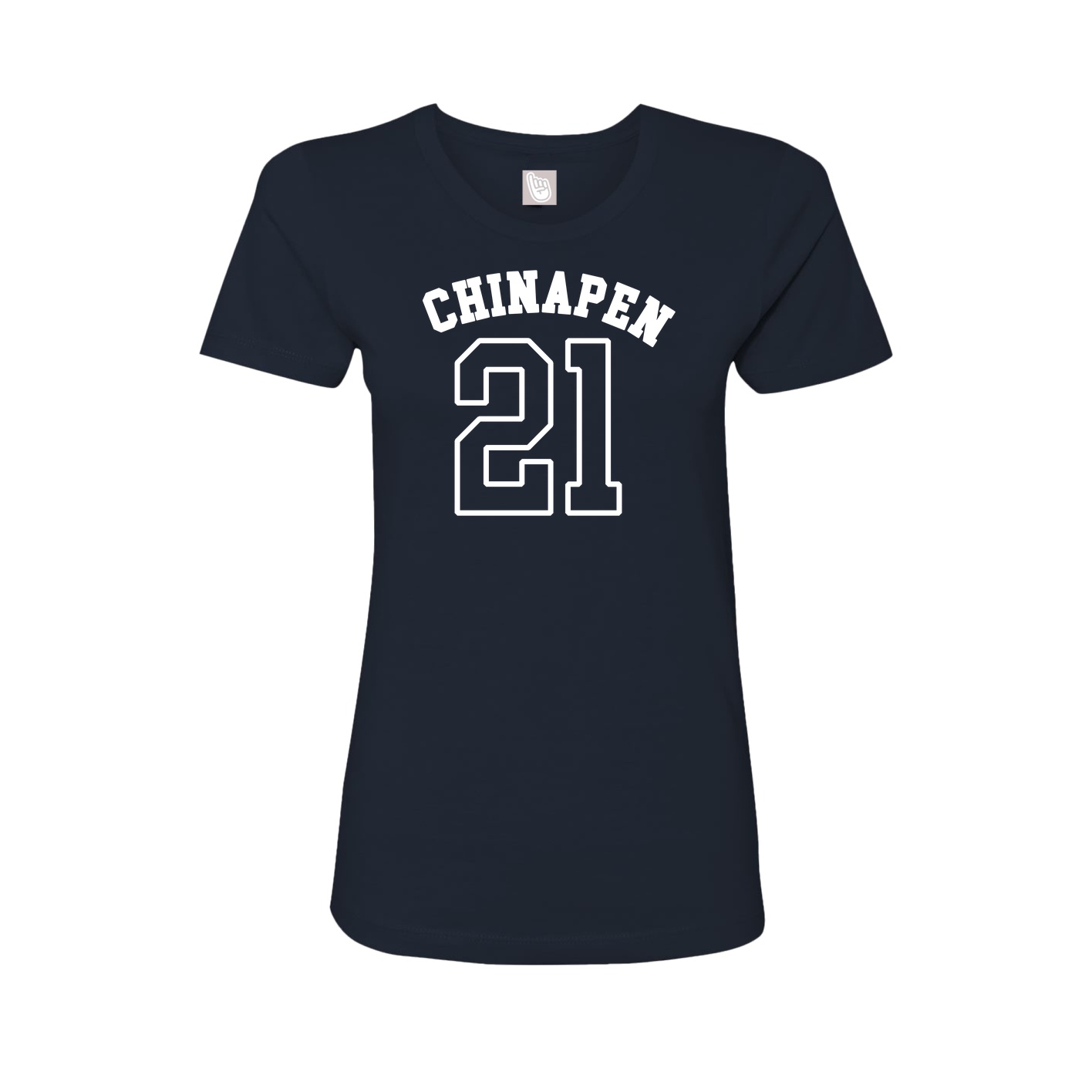 Fitted Women's Tee — Shirsey Arch in Navy