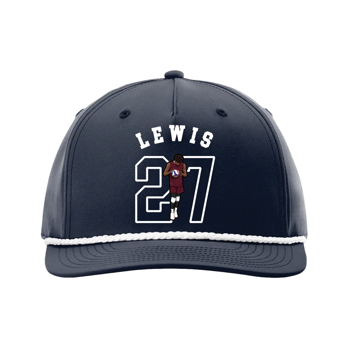 Five-Panel Classic Rope Cap — Shirsey Arch in Navy