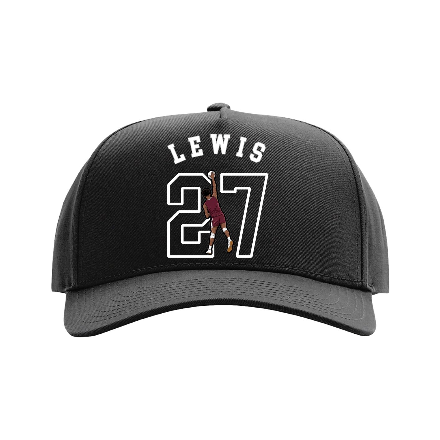 Full Fabric Five-Panel Champ Cap — Shirsey Arch in Black
