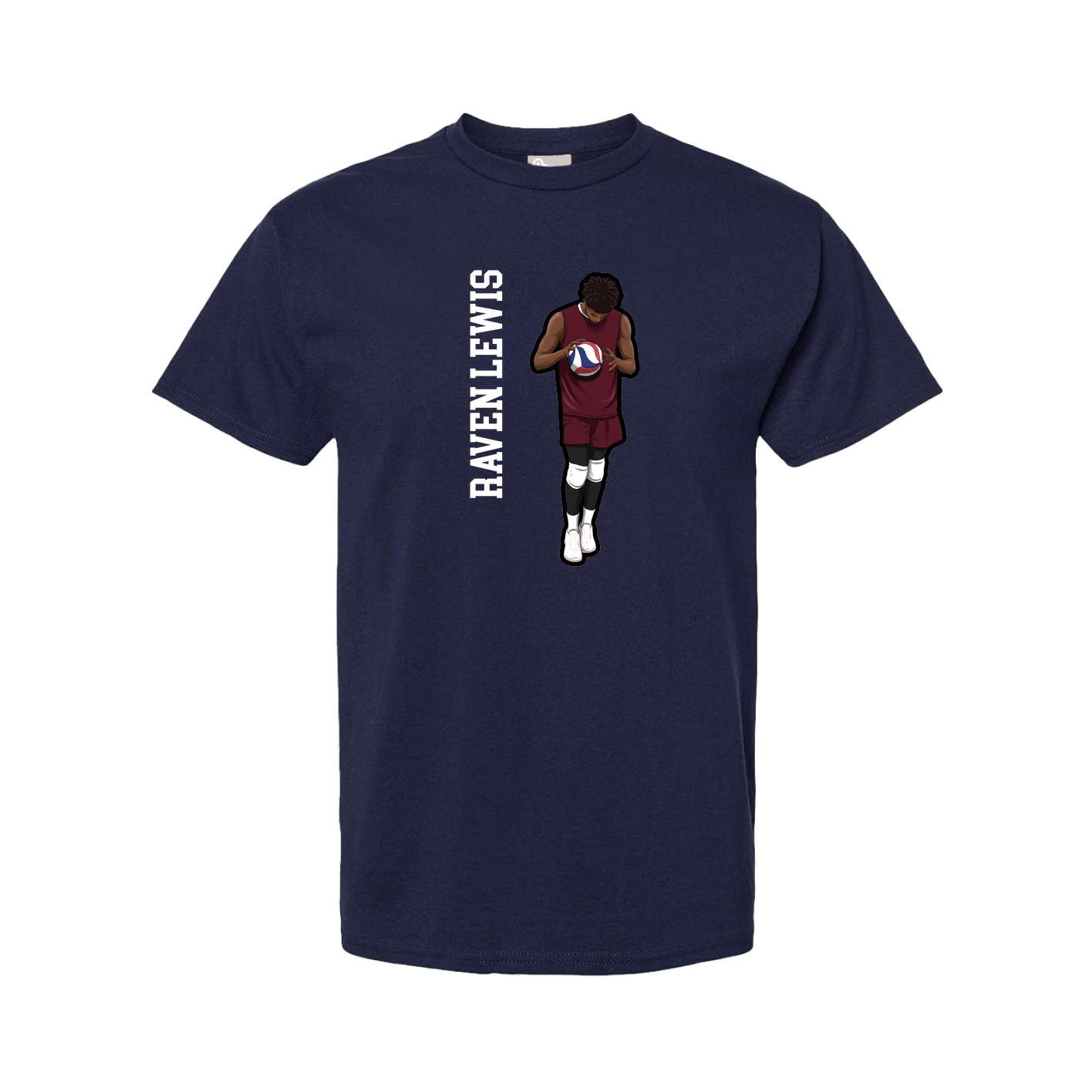 Youth Tee — Name Vertical in Navy