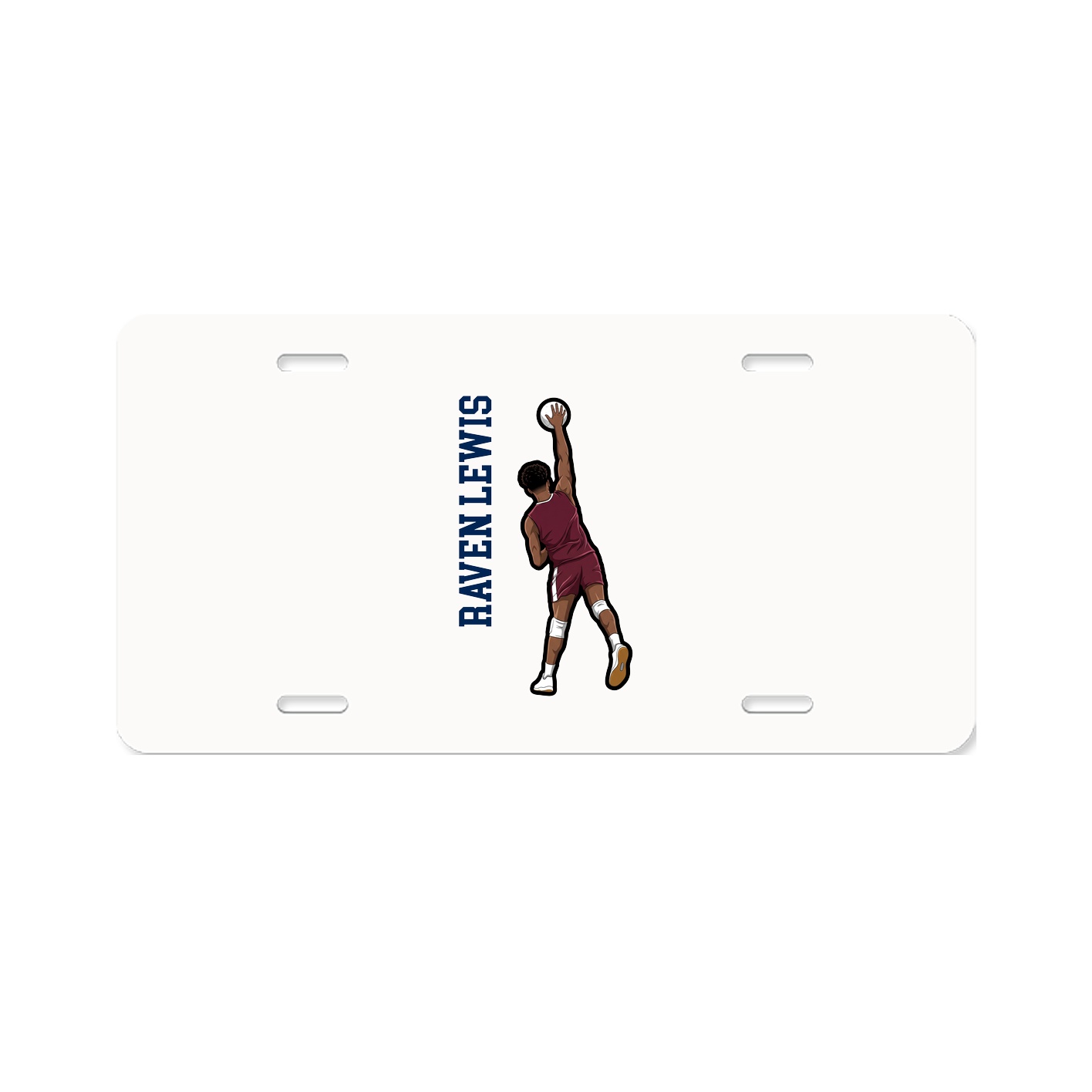 License Plate — Name Vertical in Classic