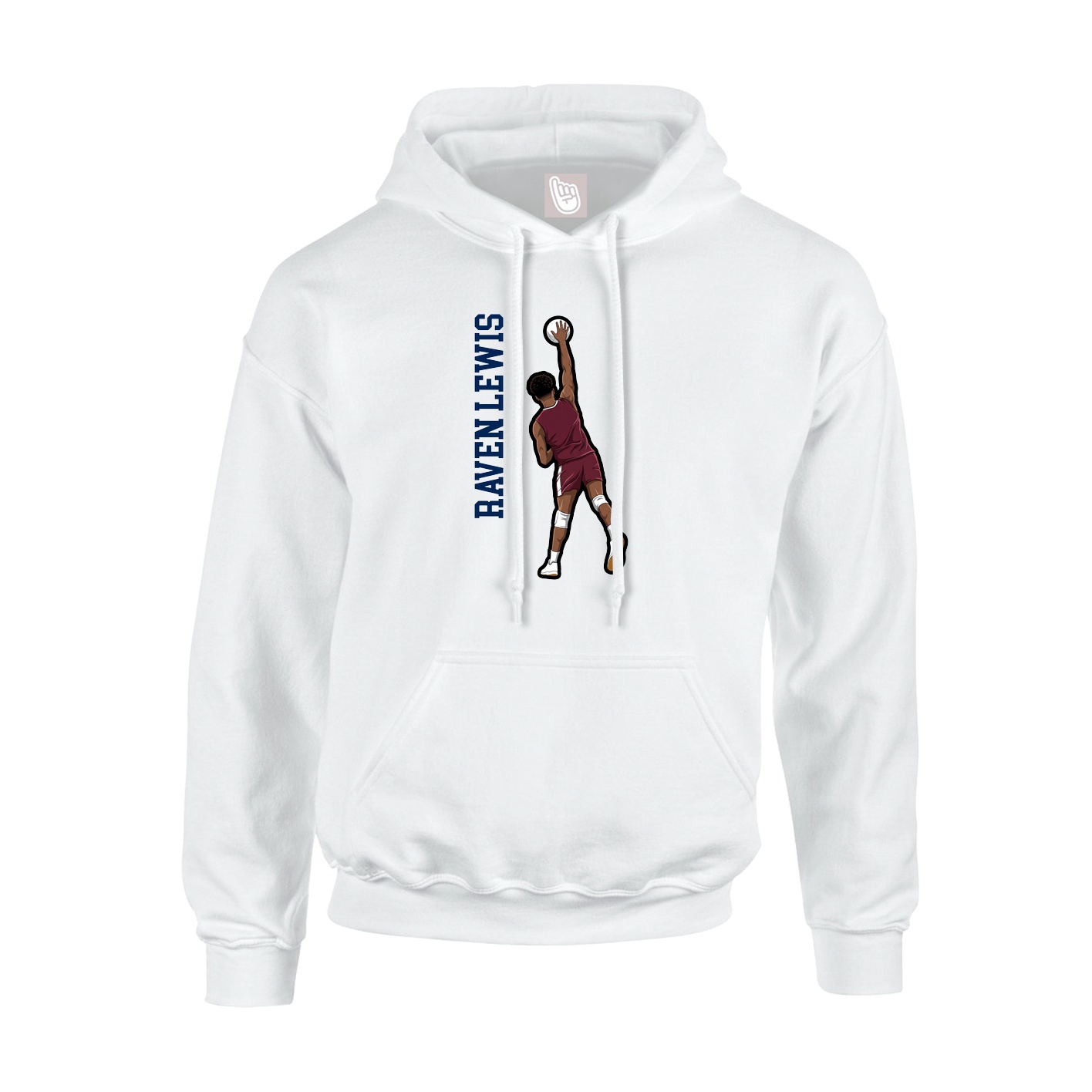 Hoodie — Name Vertical in White