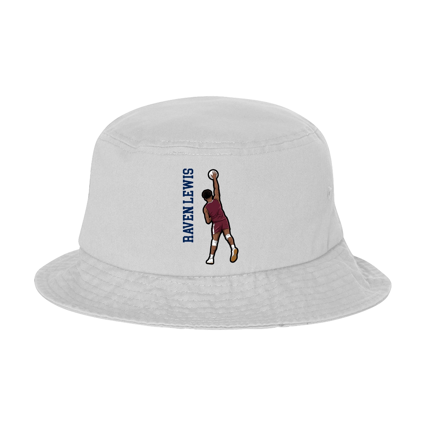 Bucket Cap — Name Vertical in White