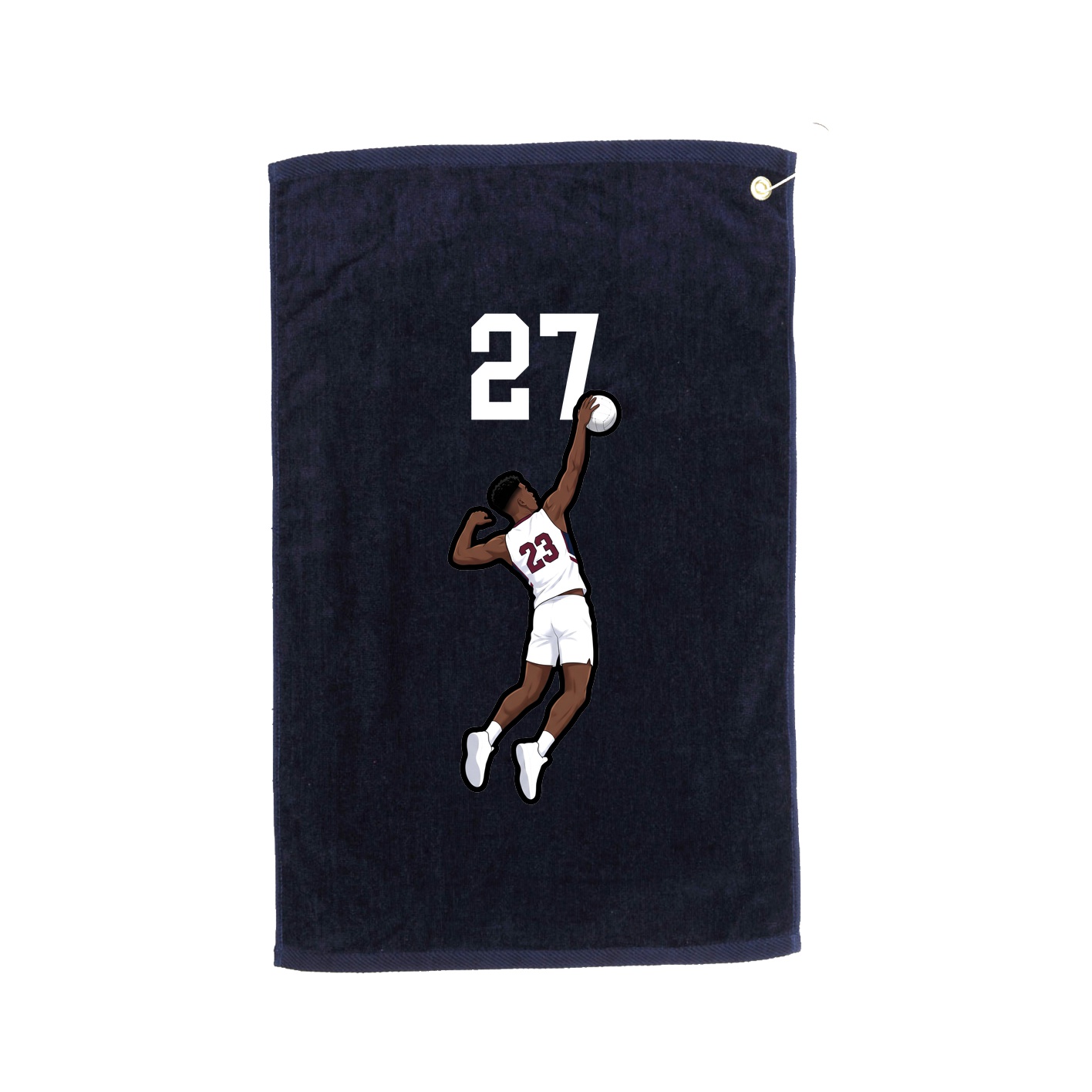 Golf Towel — Number Top in Navy