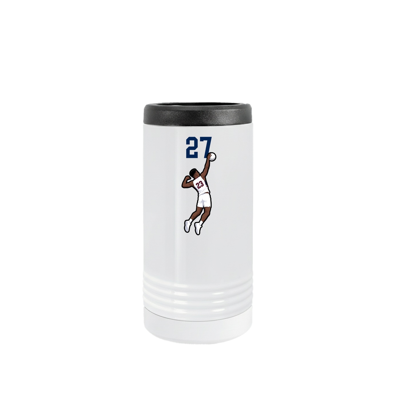 Slim Beverage Holder — Number Top in White