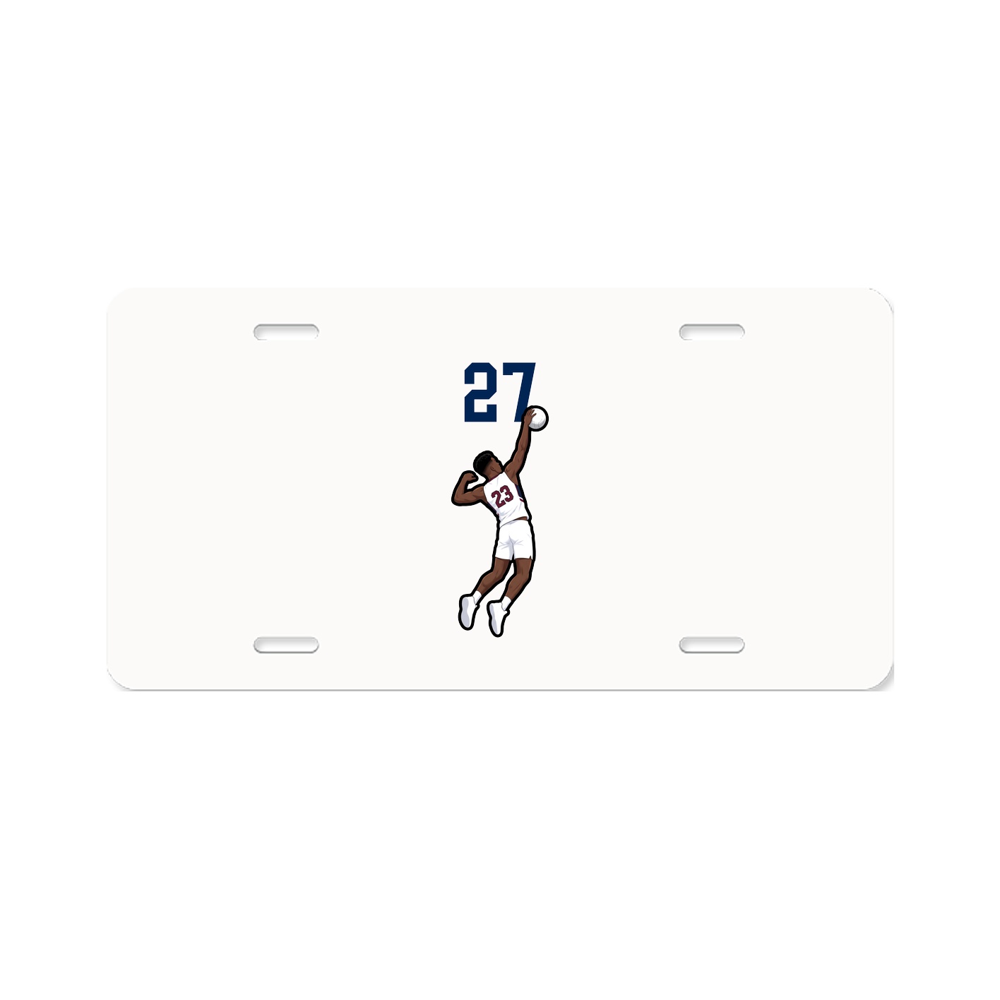License Plate — Number Top in Classic