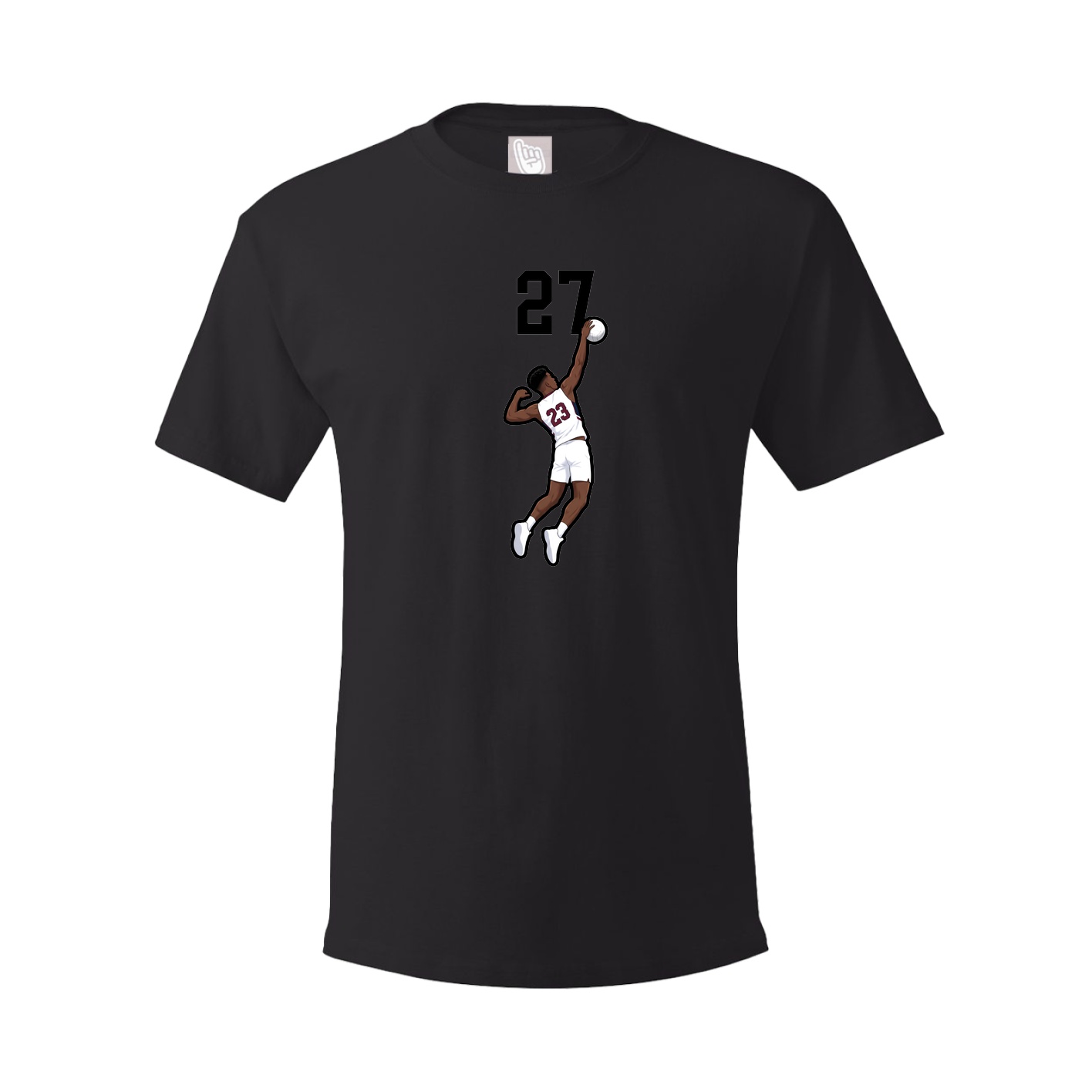 Youth Tee — Number Top in Black