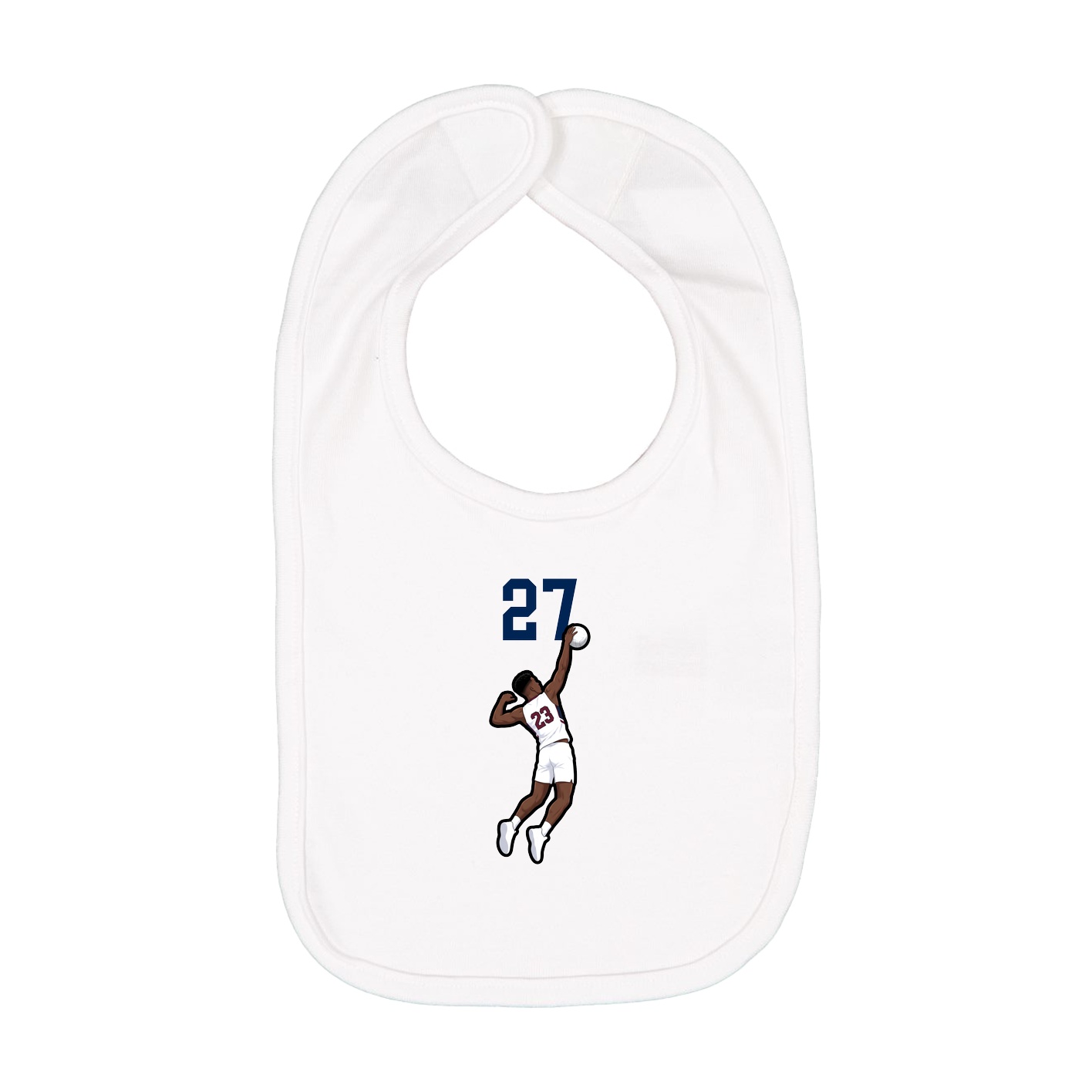 Infant Bib — Number Top in White