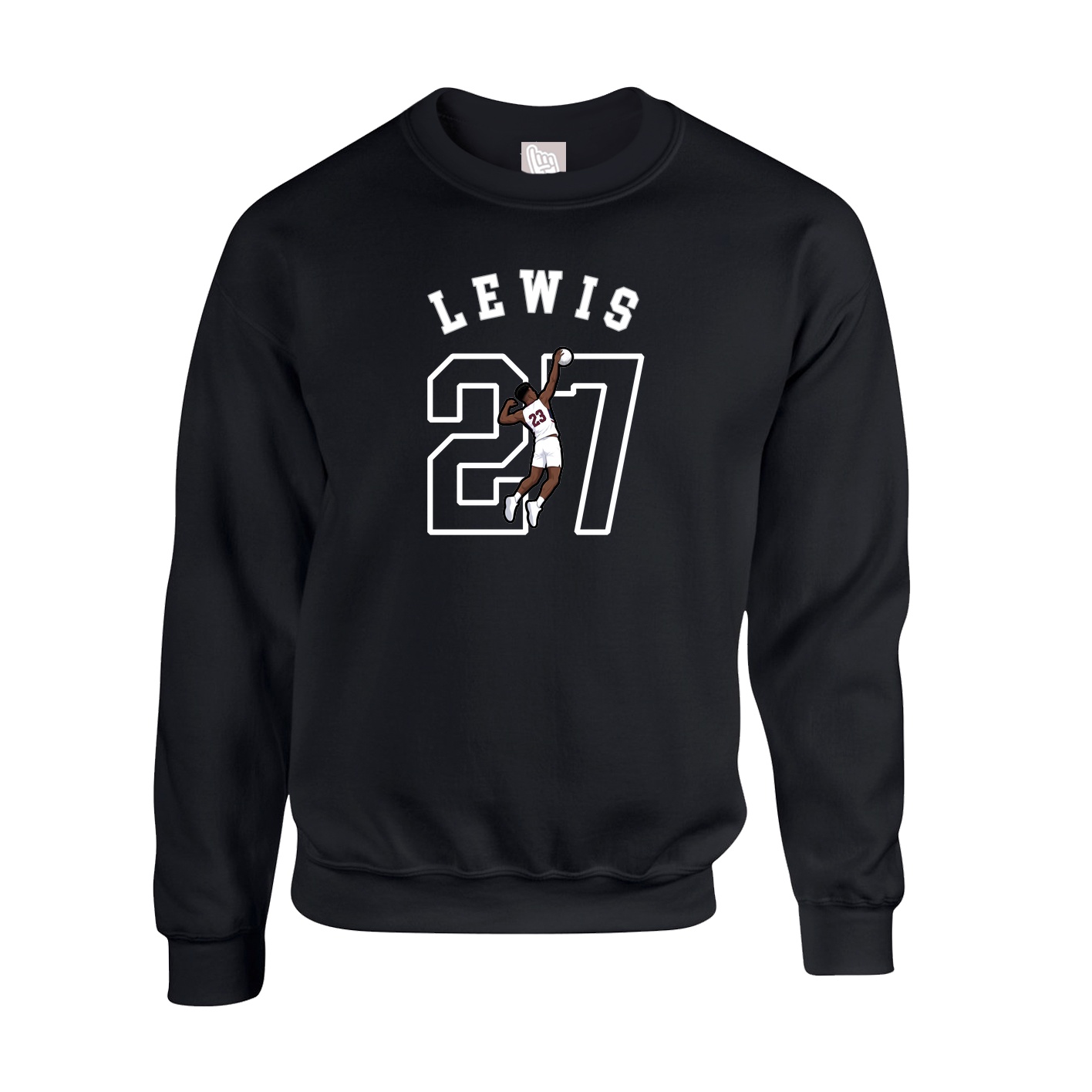 Fleece Crew — Shirsey Arch in Black
