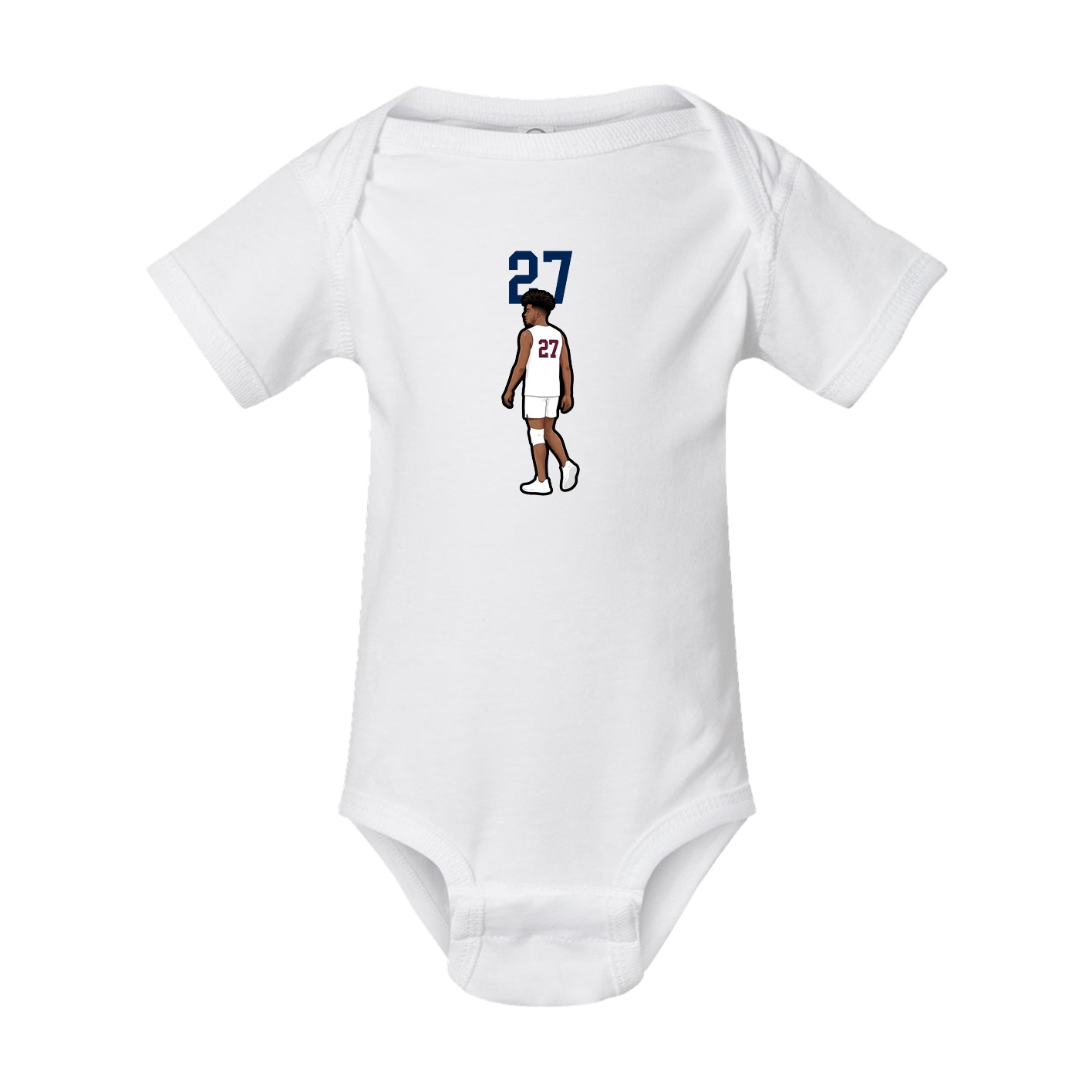 Baby Onesie — Number Top in White