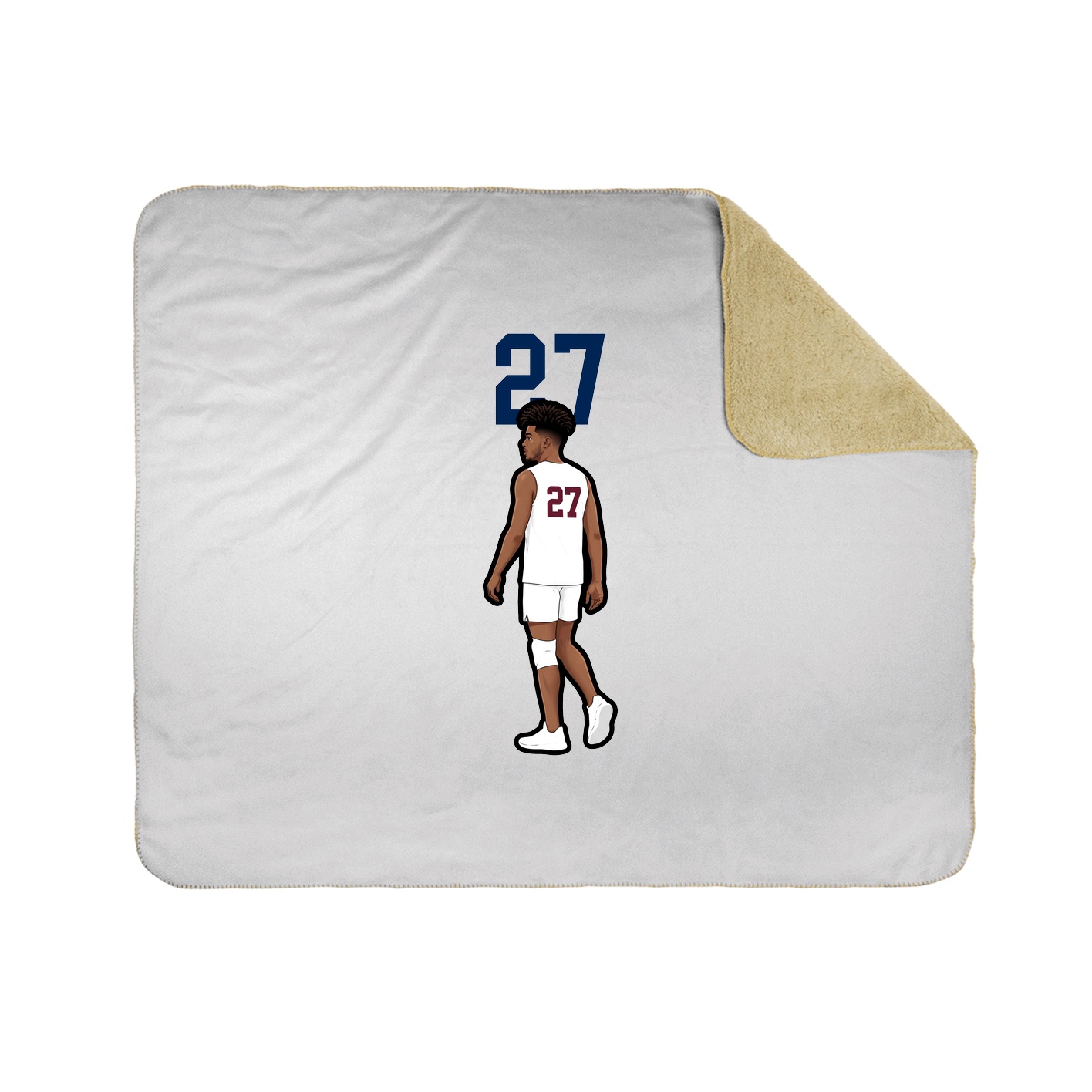 Throw Blanket — Number Top in White