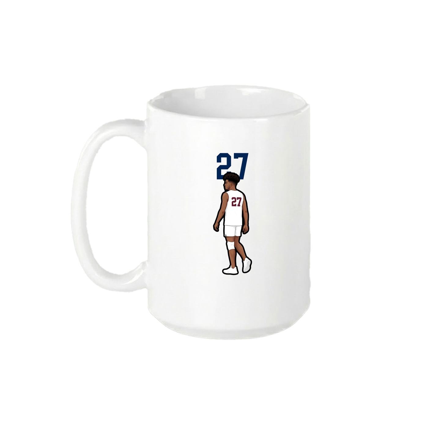 15oz Coffee Mug — Number Top in White