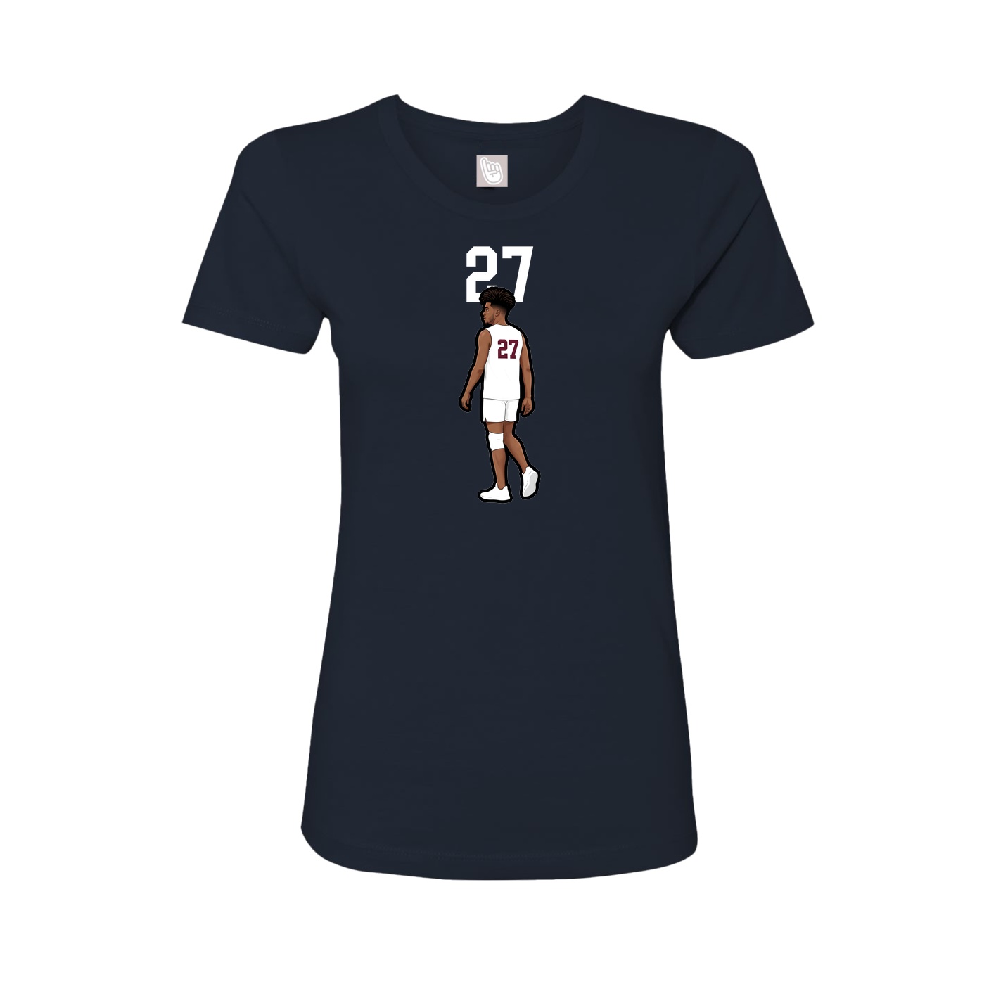 Womens Tee — Number Top in Navy