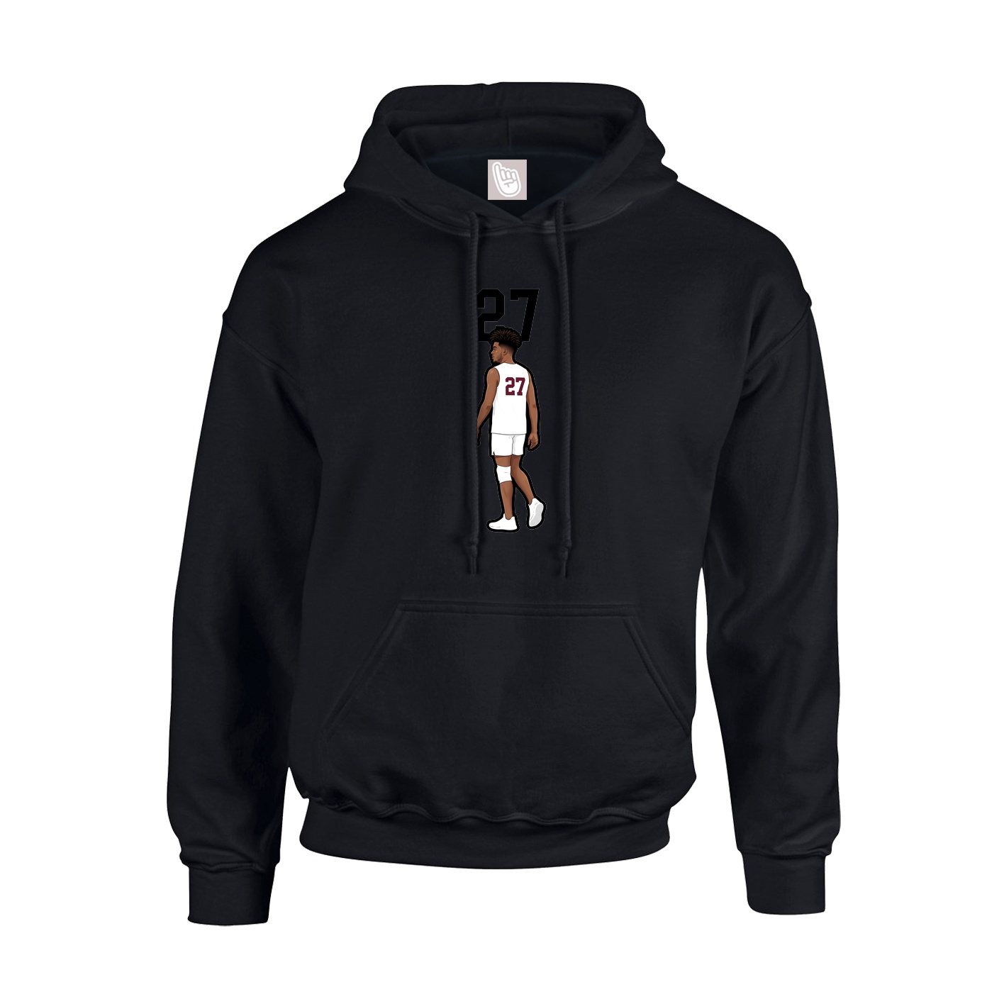 Hoodie — Number Top in Black