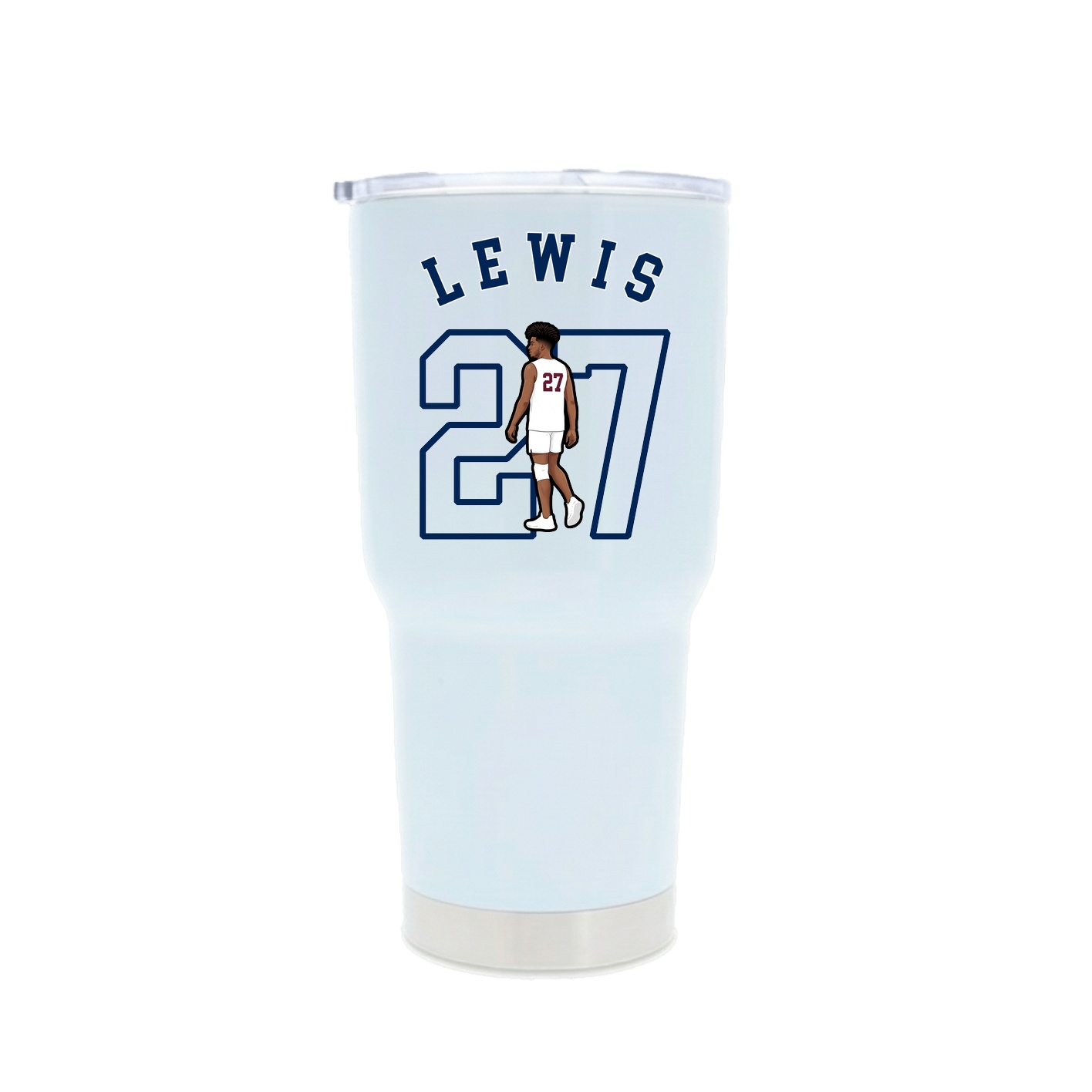 30oz Stainless Steel Tumbler — Shirsey Arch in White
