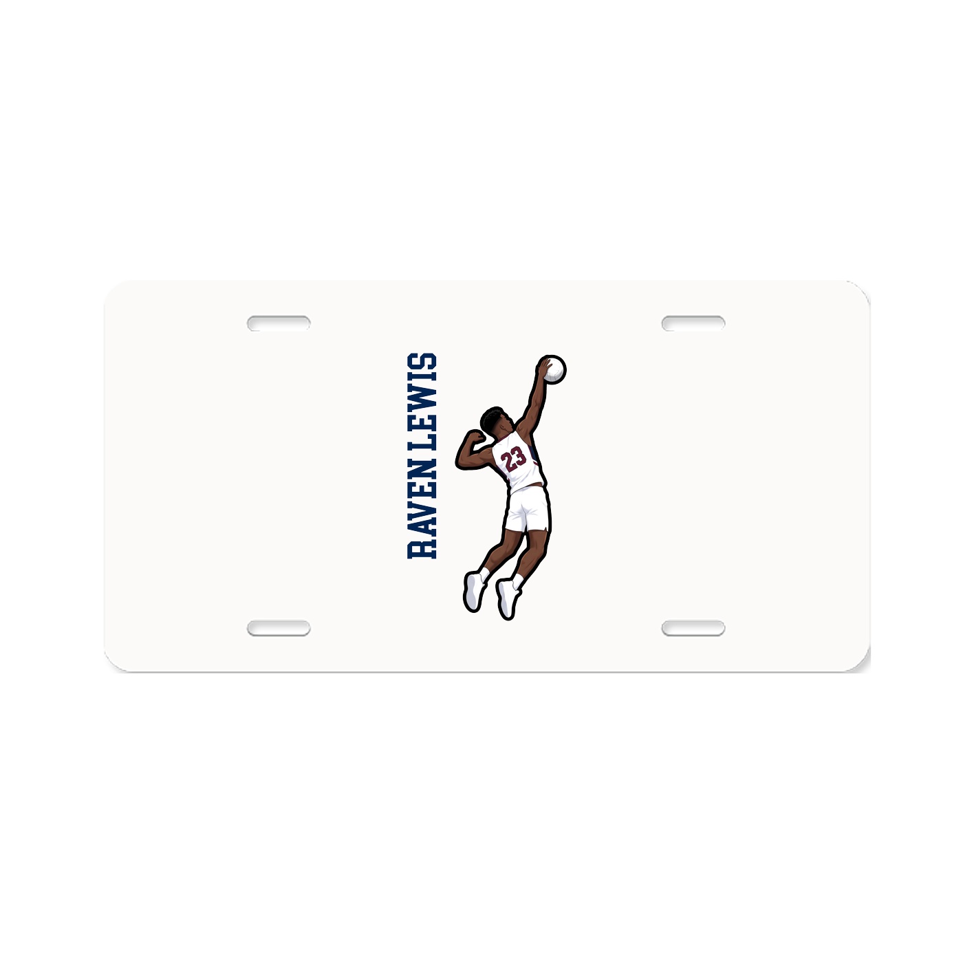 License Plate — Name Vertical in Classic