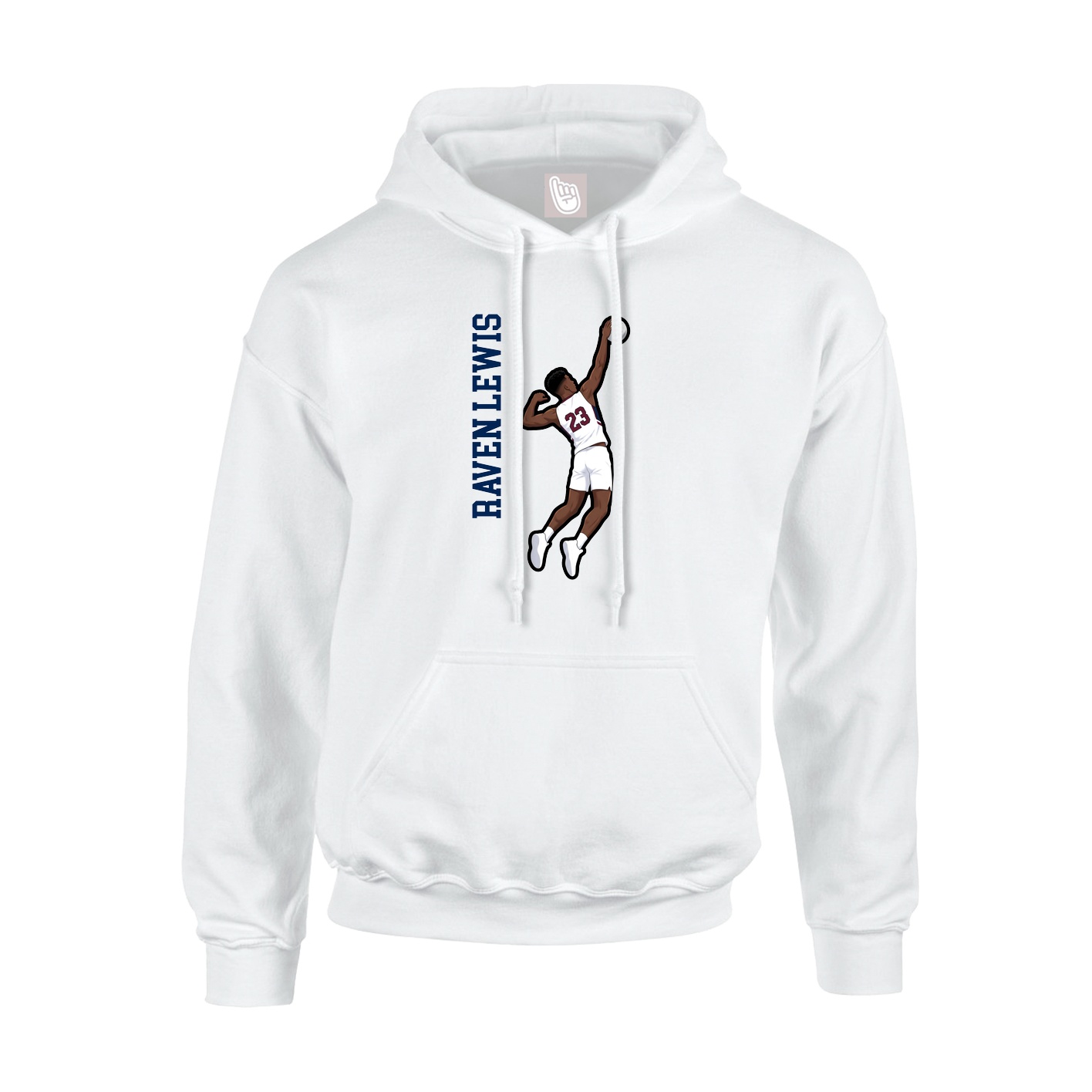Youth Hoodie — Name Vertical in White