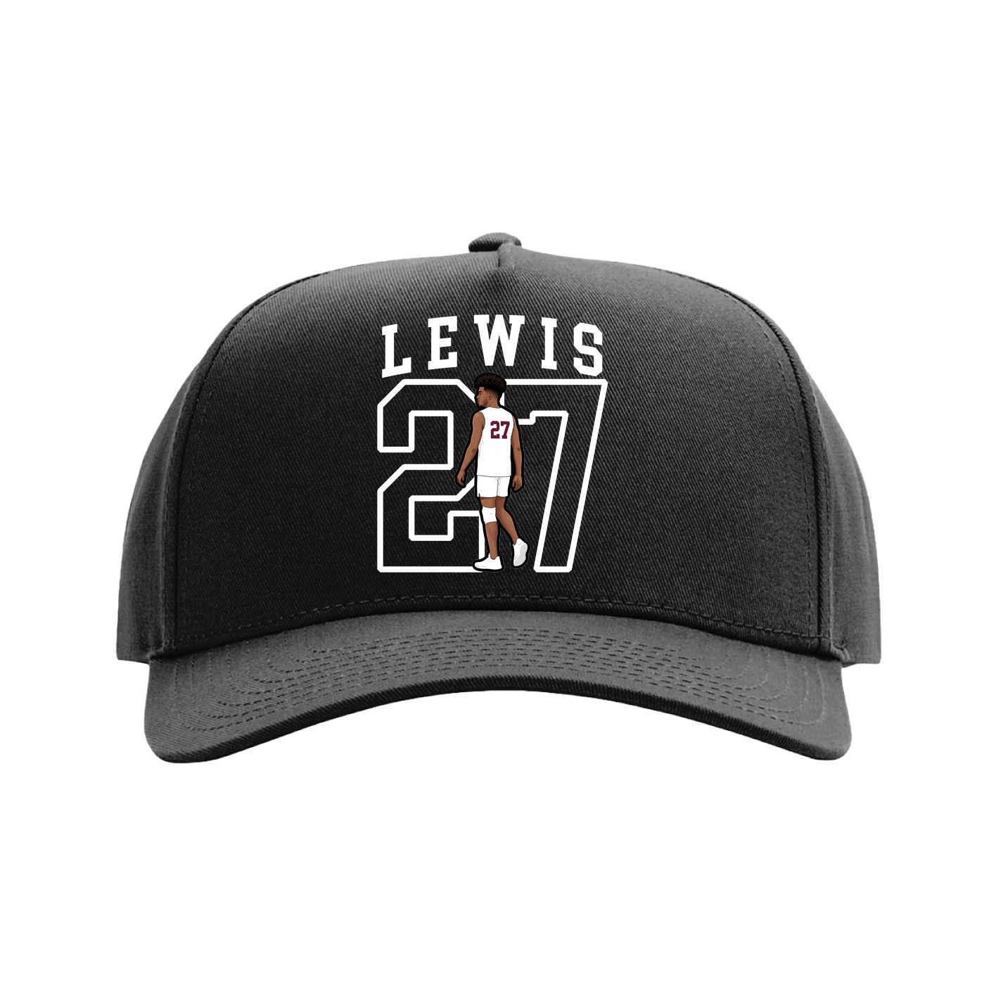 Full Fabric Five-Panel Champ Cap — Shirsey in Black
