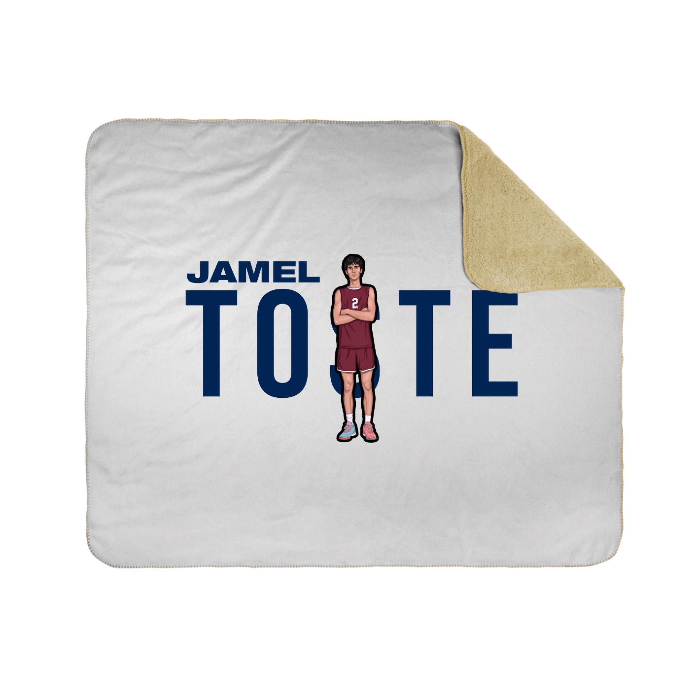 Throw Blanket — Player Name in White