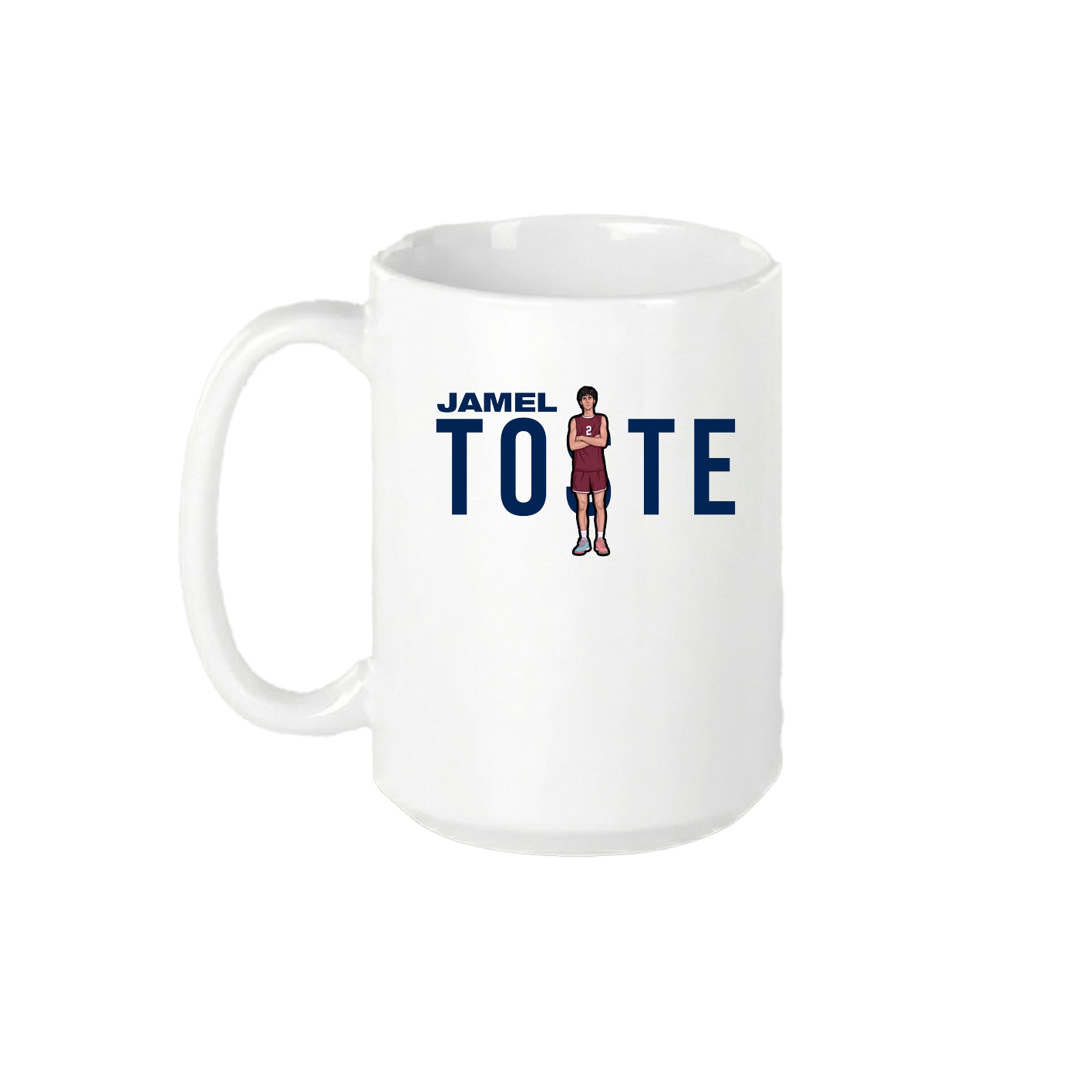 15oz Coffee Mug — Player Name in White