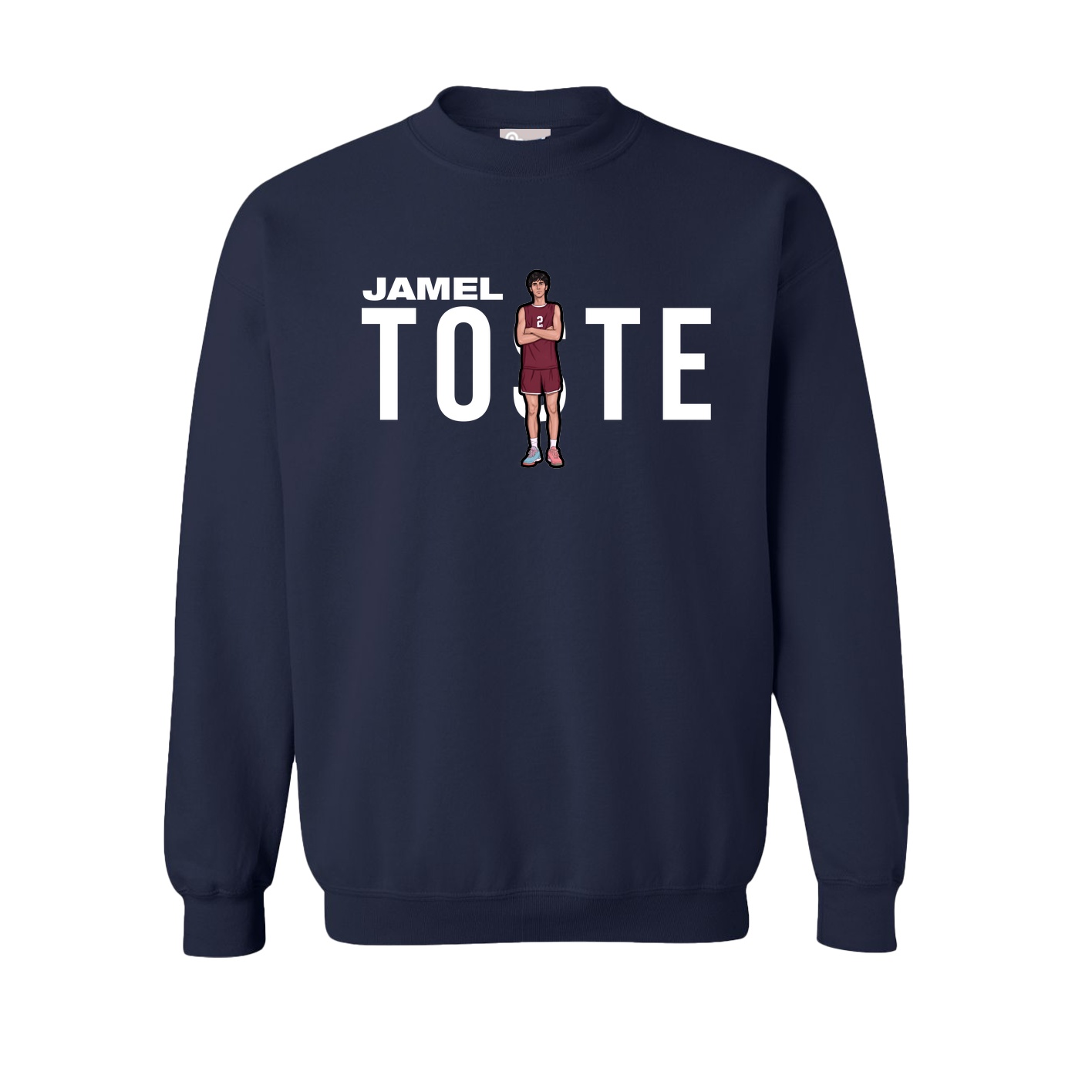 Fleece Crew — Player Name in Navy