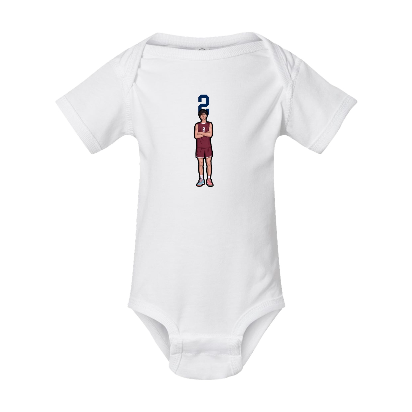 Baby Onesie — Number Top in White