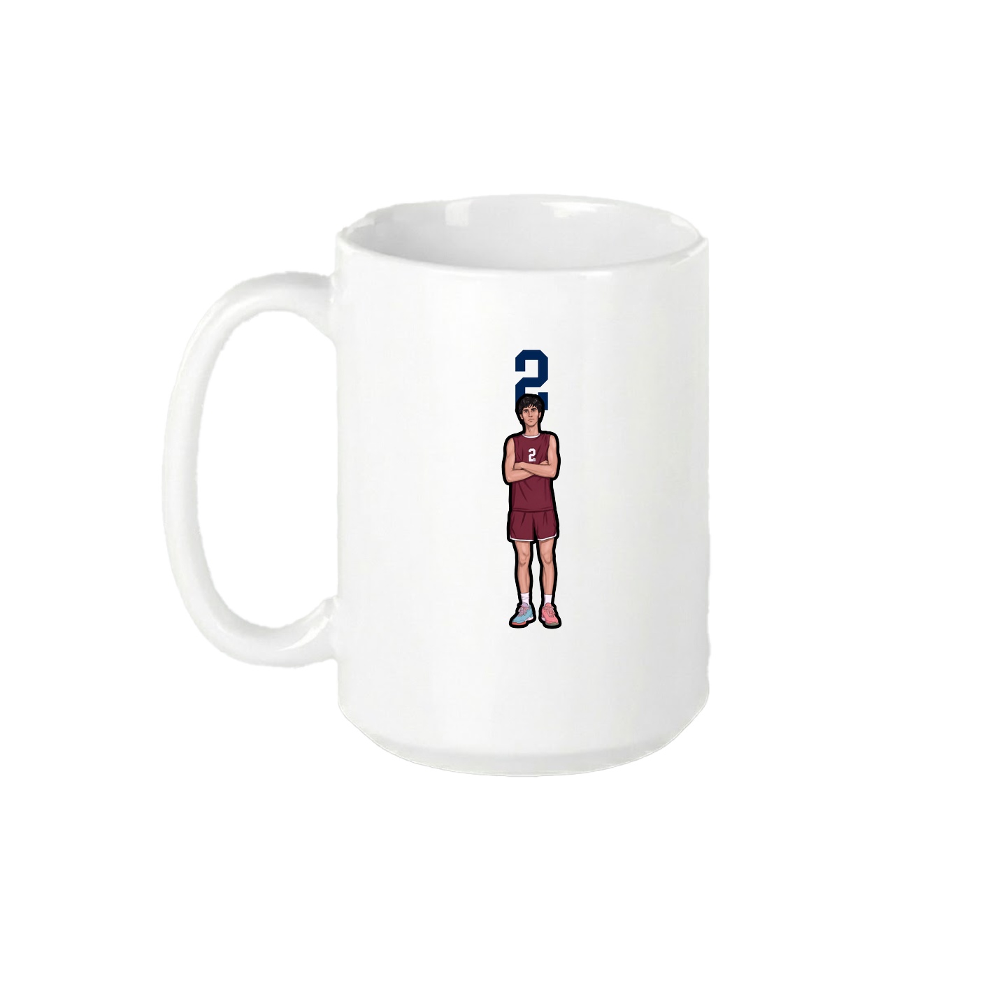 15oz Coffee Mug — Number Top in White