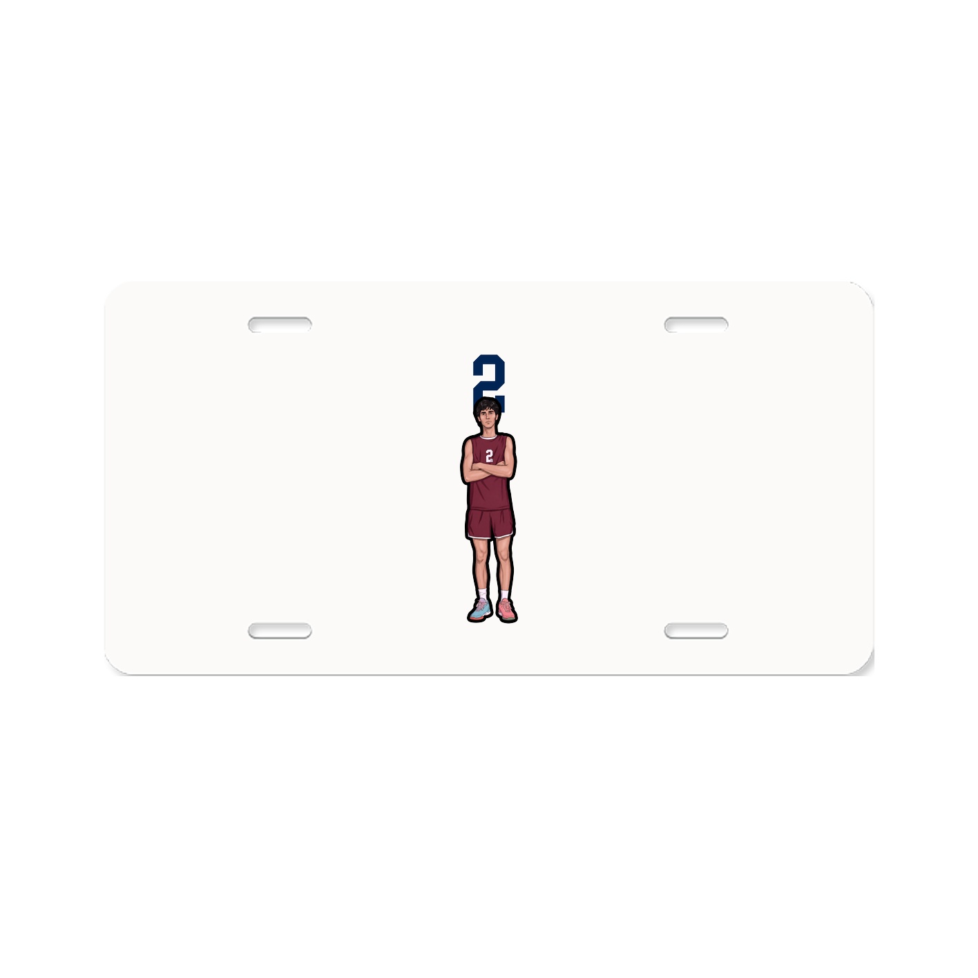 License Plate — Number Top in Classic