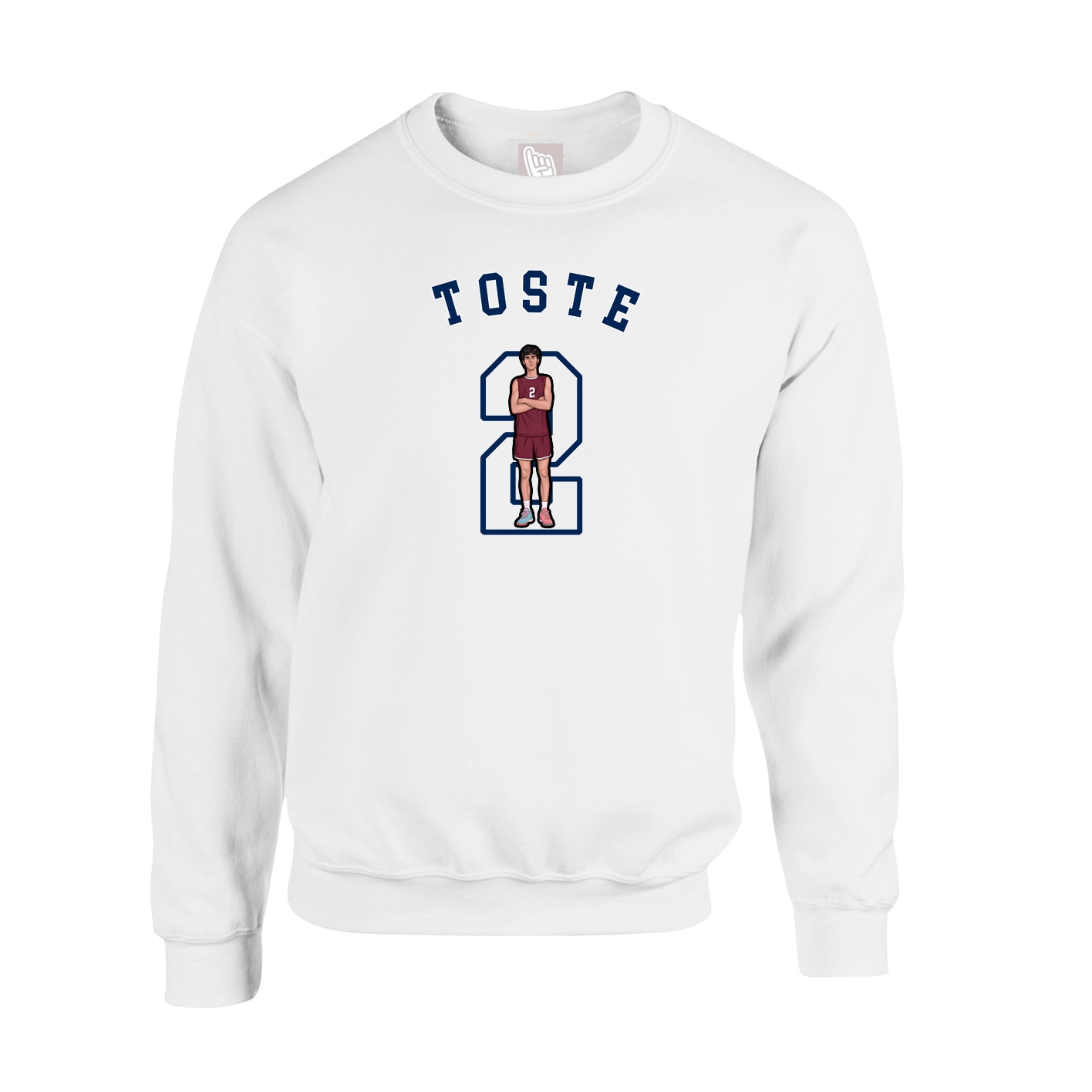 Fleece Crew — Shirsey Arch in White