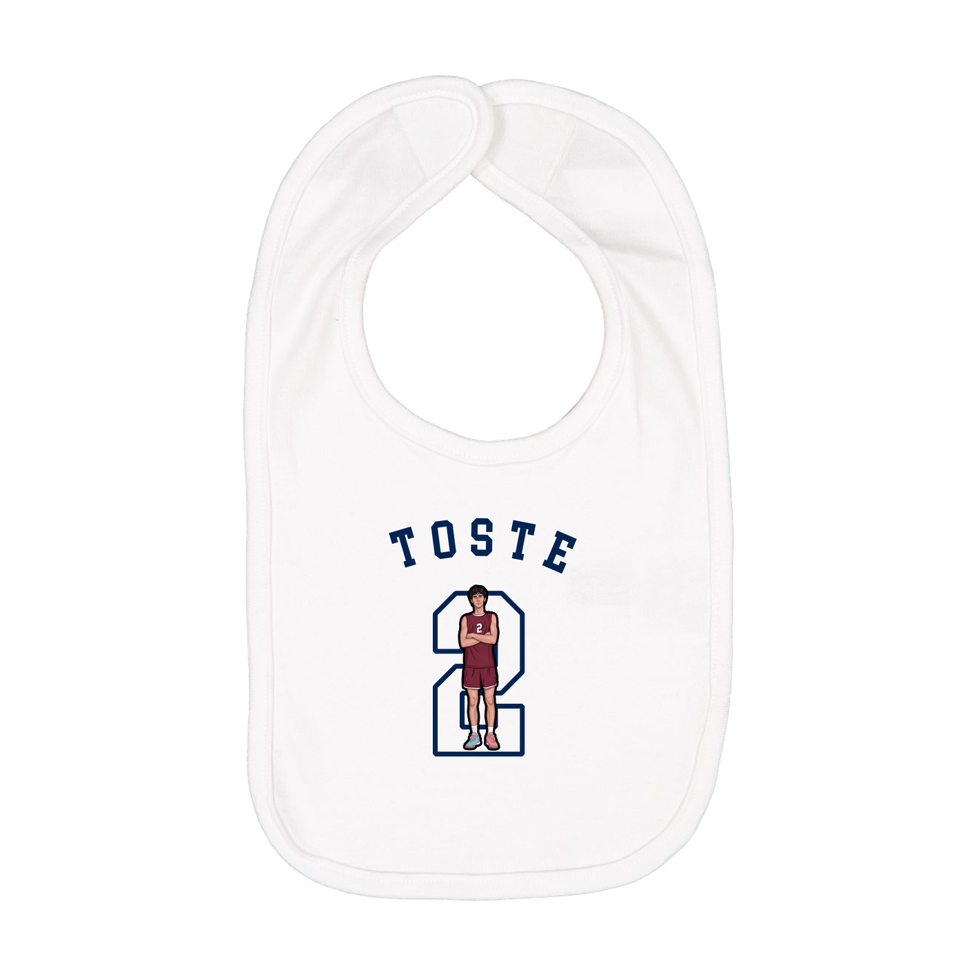 Infant Bib — Shirsey Arch in White