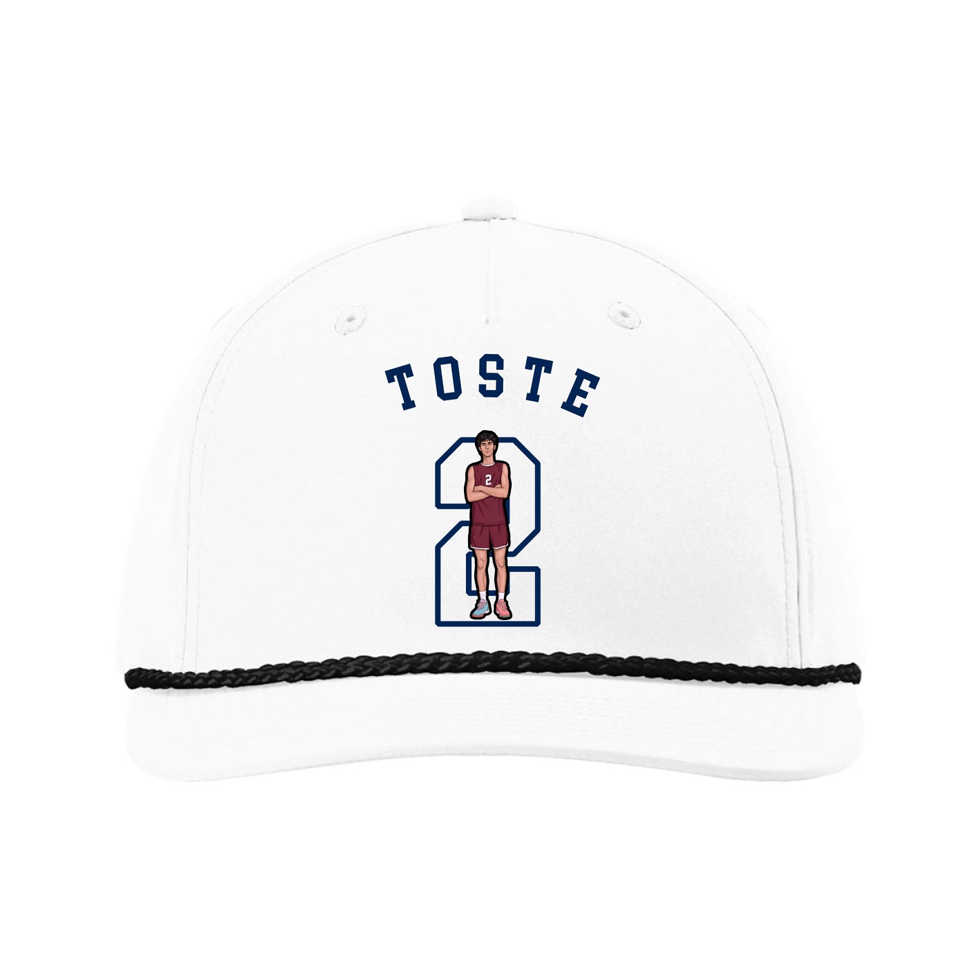 Five-Panel Classic Rope Cap — Shirsey Arch in White